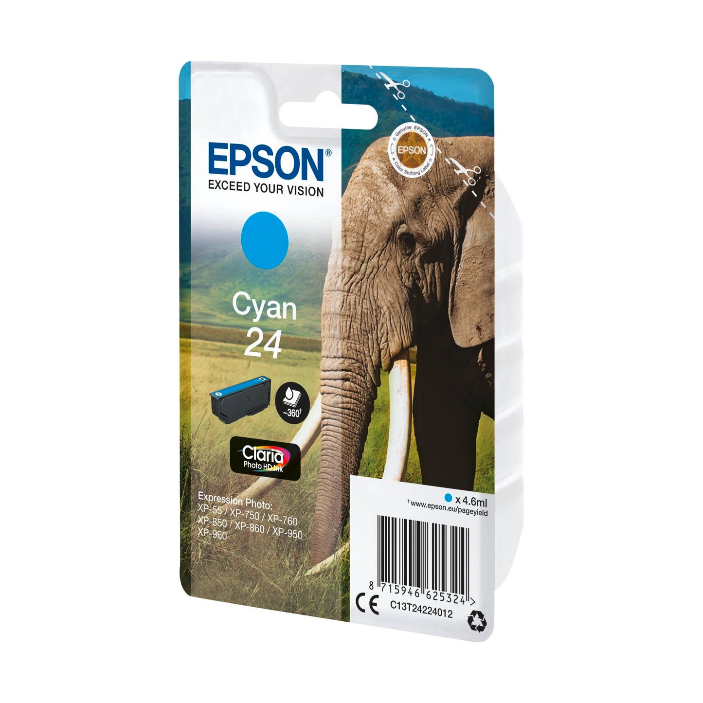Epson ink cartridge cyan Claria Photo HD T 242 T 2422