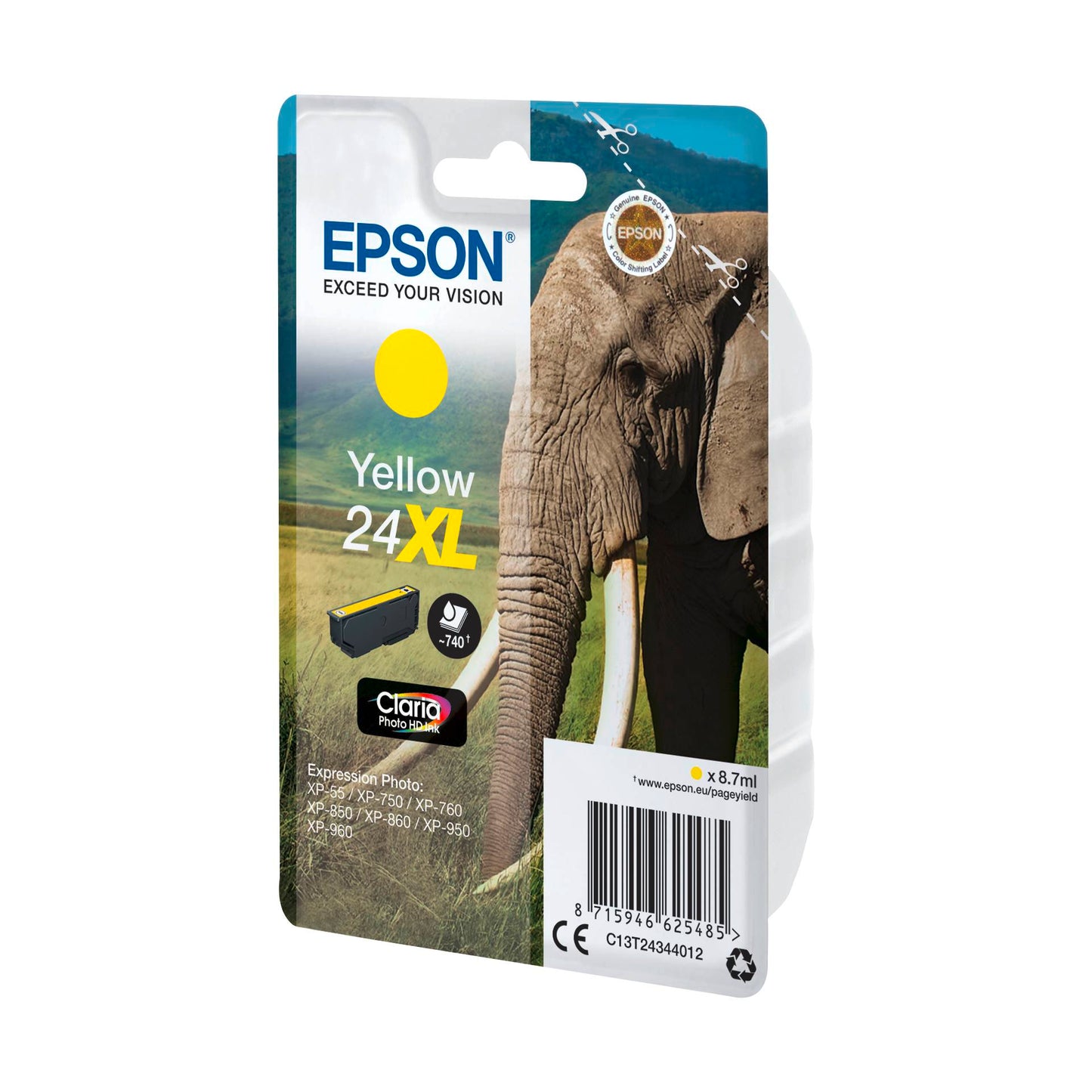 Epson ink cartridge XL yellow Claria Photo HD T 243 T 2434
