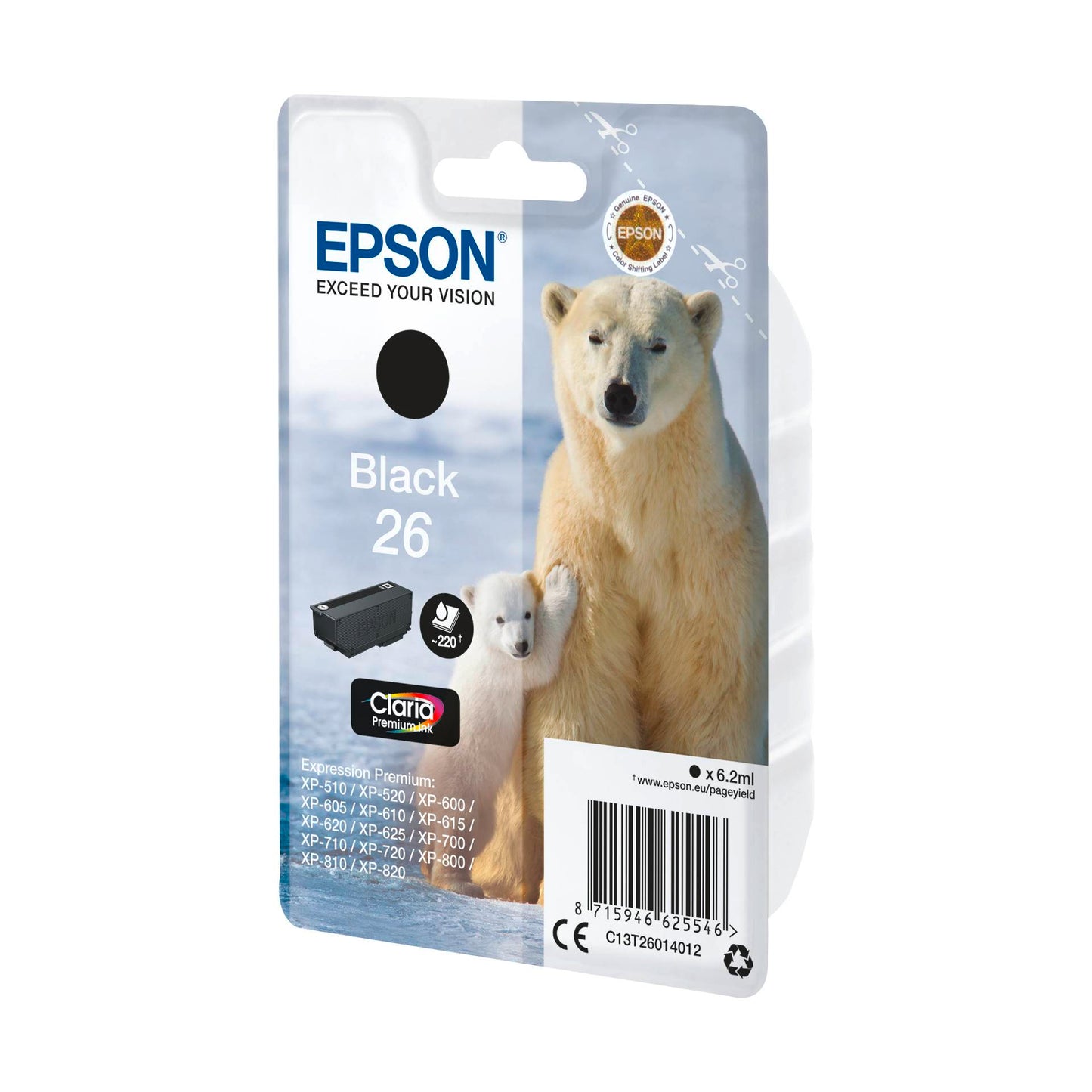 Epson ink cartridge black Claria Premium T 260 T 2601