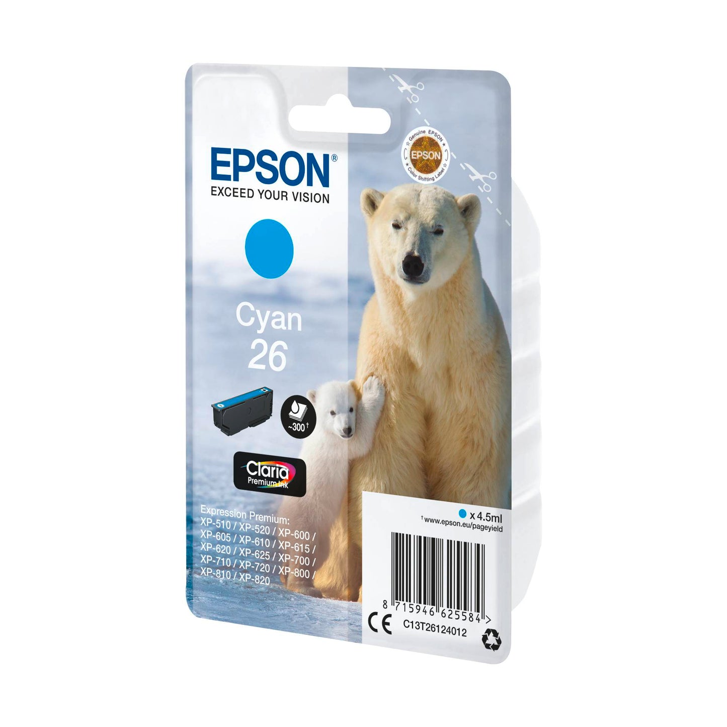 Epson ink cartridge cyan Claria Premium T 261 T 2612