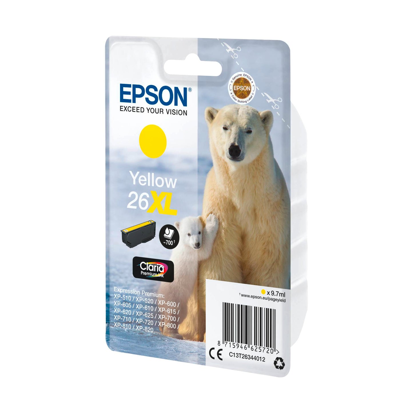 Epson ink cartridge XL yellow Claria Premium T 263 T 2634