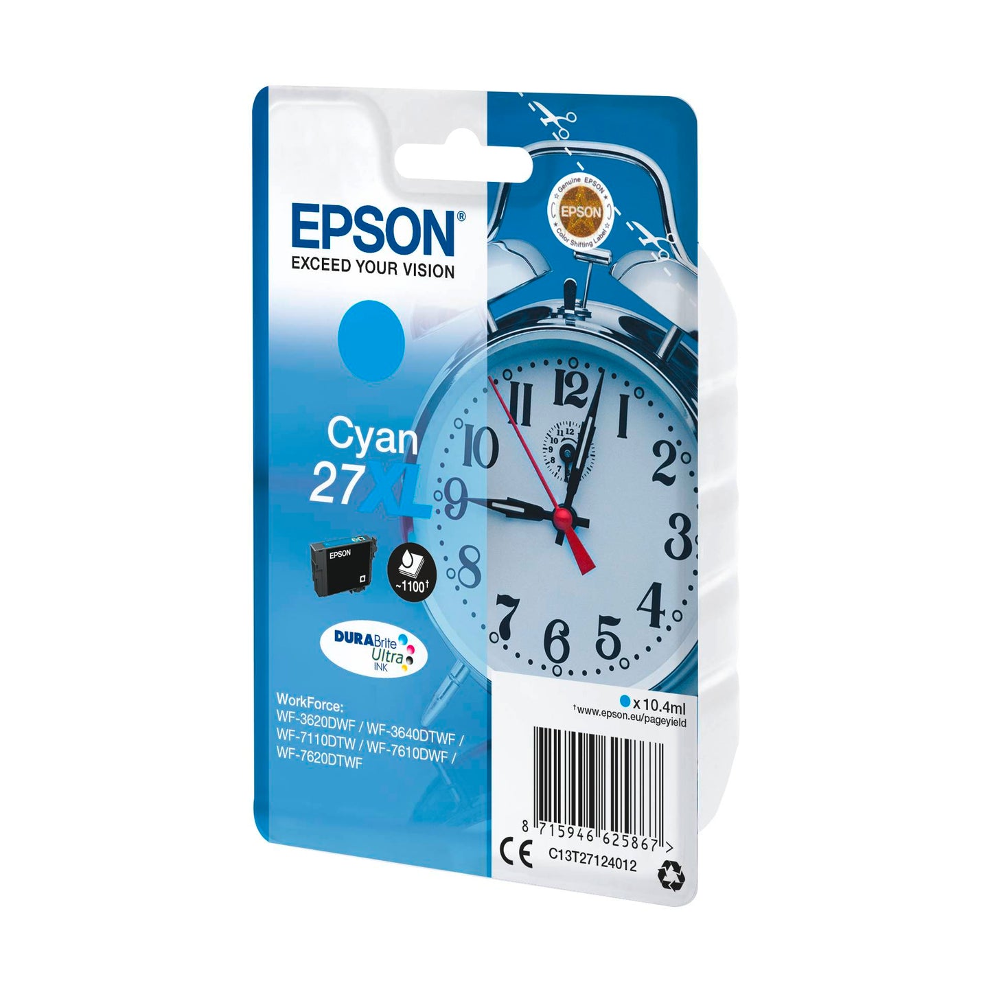 Epson DURABrite Ultra Ink 27 XL ink cartridge cyan T 2712