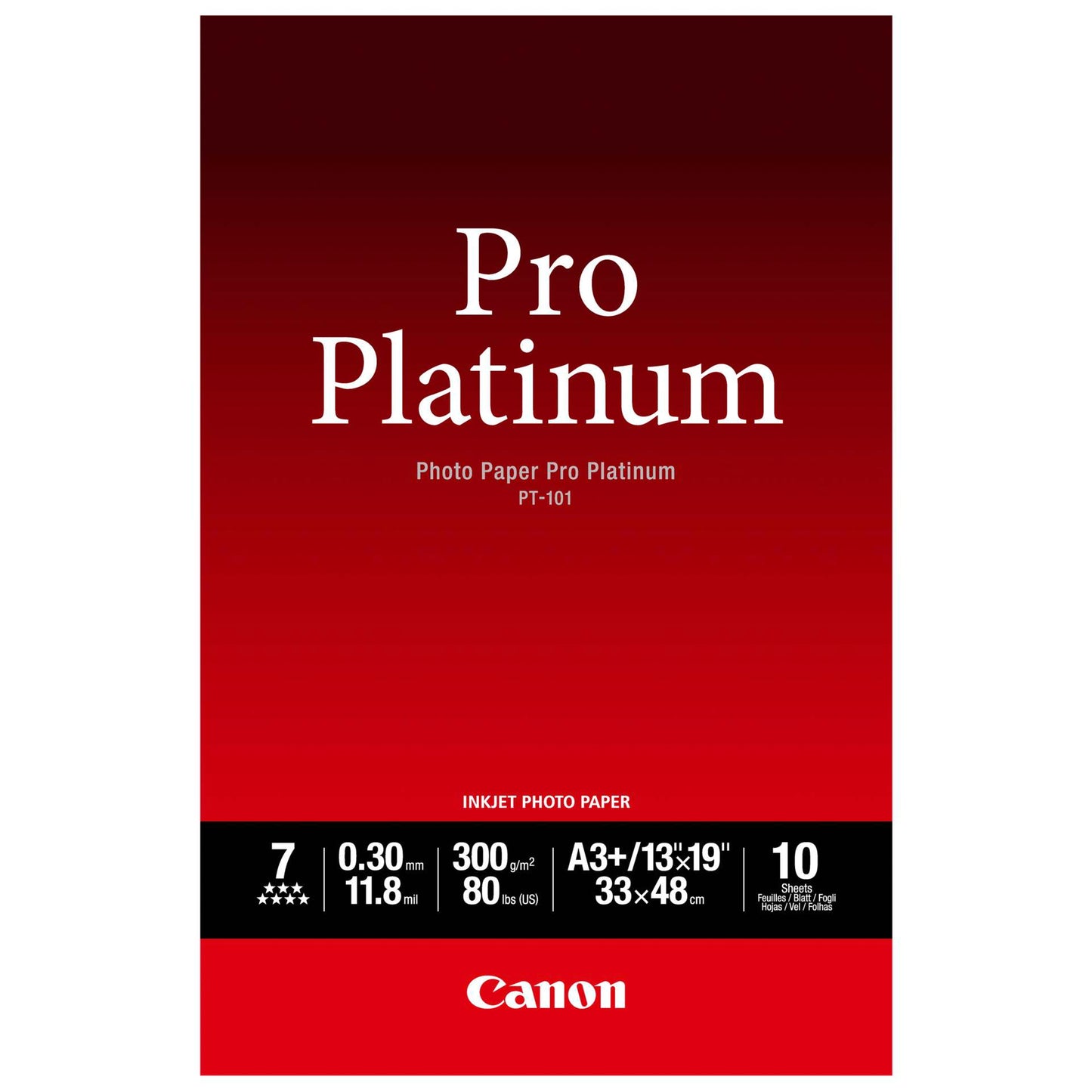Canon PT-101 A 3+, 10 sheet Photo Paper Pro Platinum   300 g