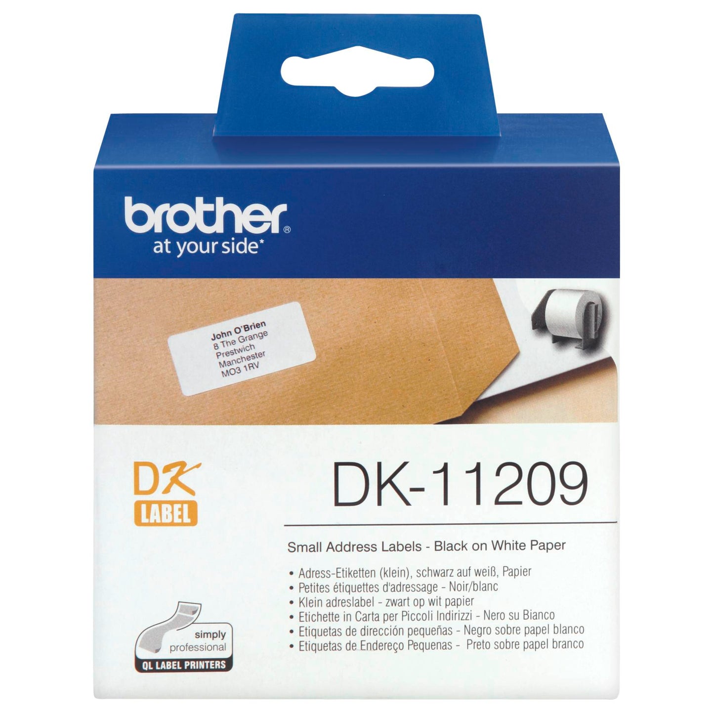 Brother Adress labels white 29 x 62 mm 800 pcs. DK-11209