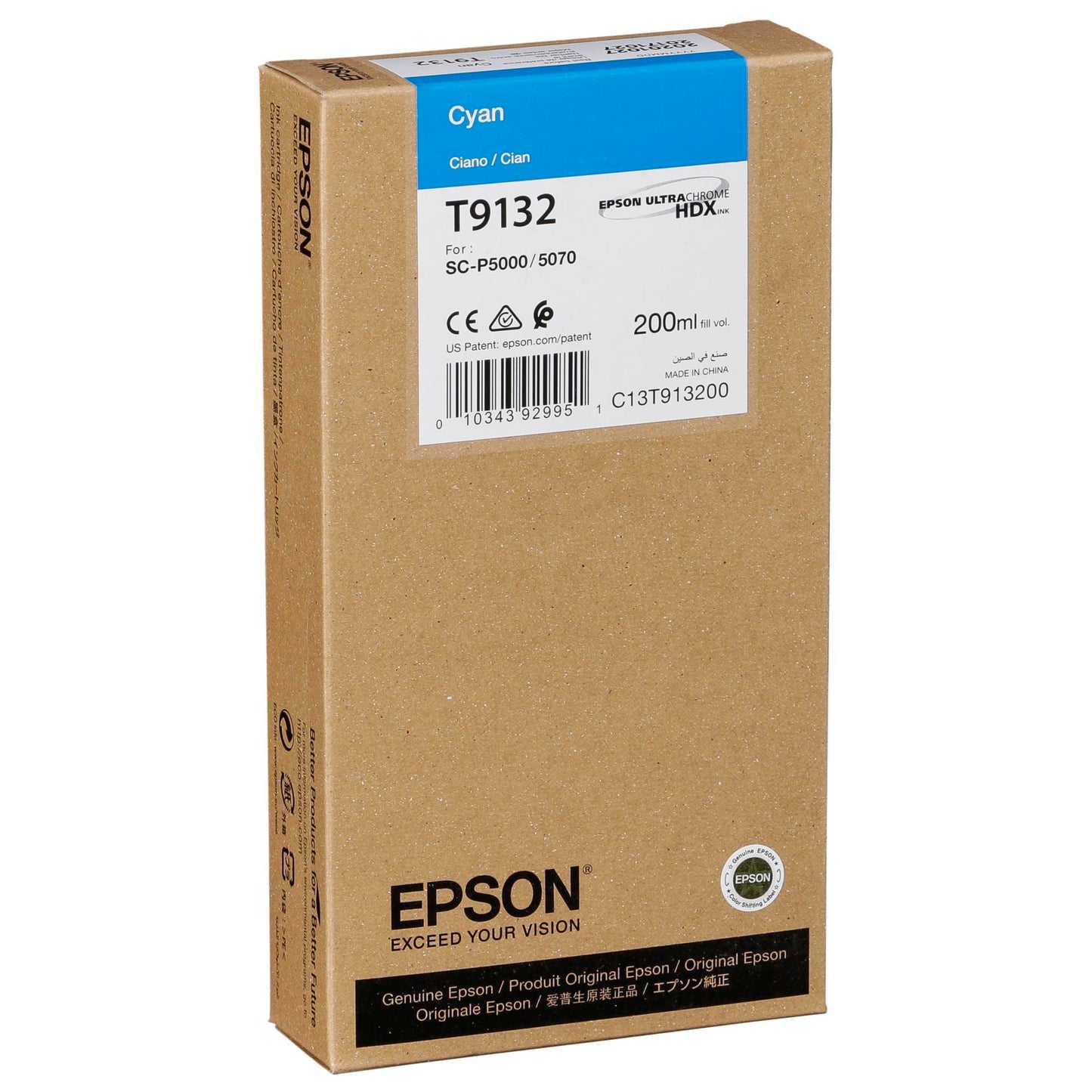 Epson ink cartridge cyan T 913 200 ml T 9132