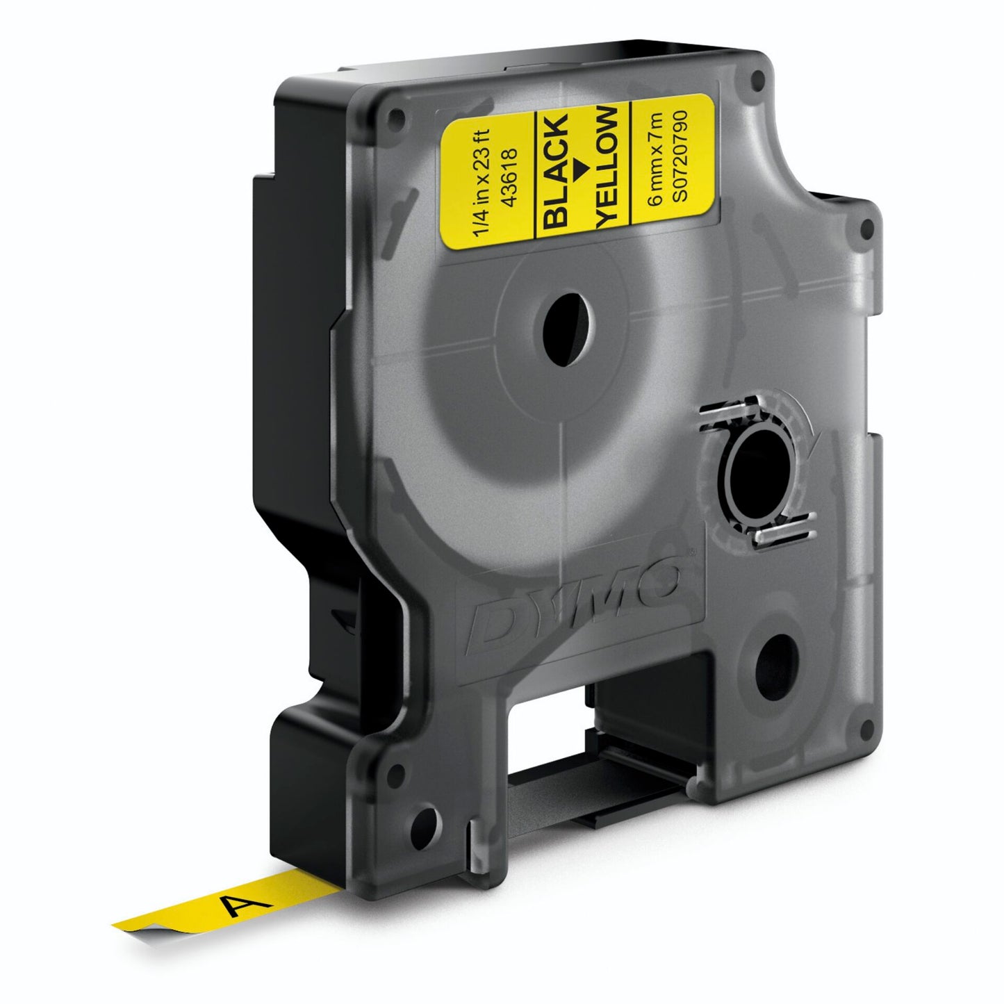 Dymo D1 6mm Black/Yellow labels 43618