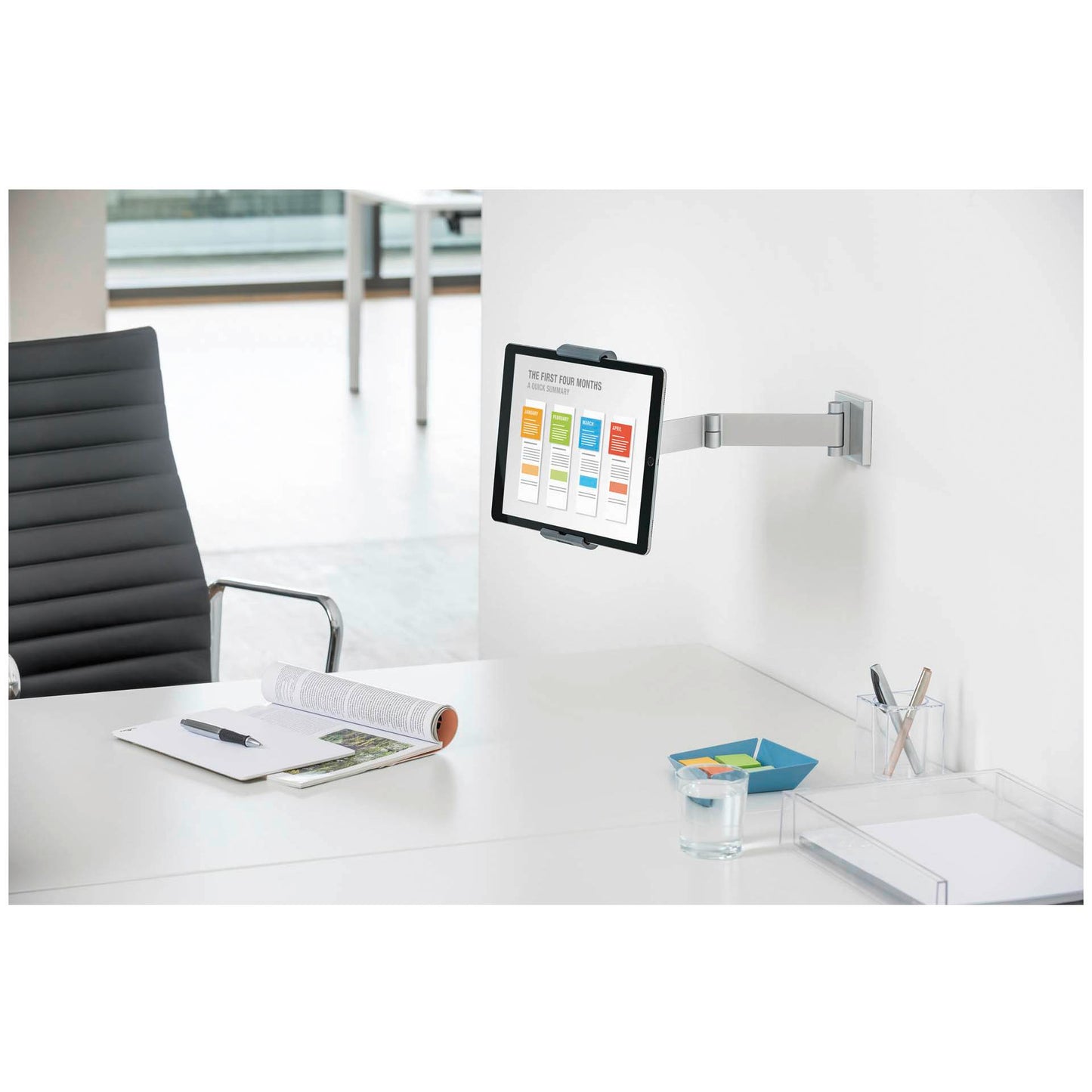 Durable Tablet Holder WALL ARM metallic silver 8934-23