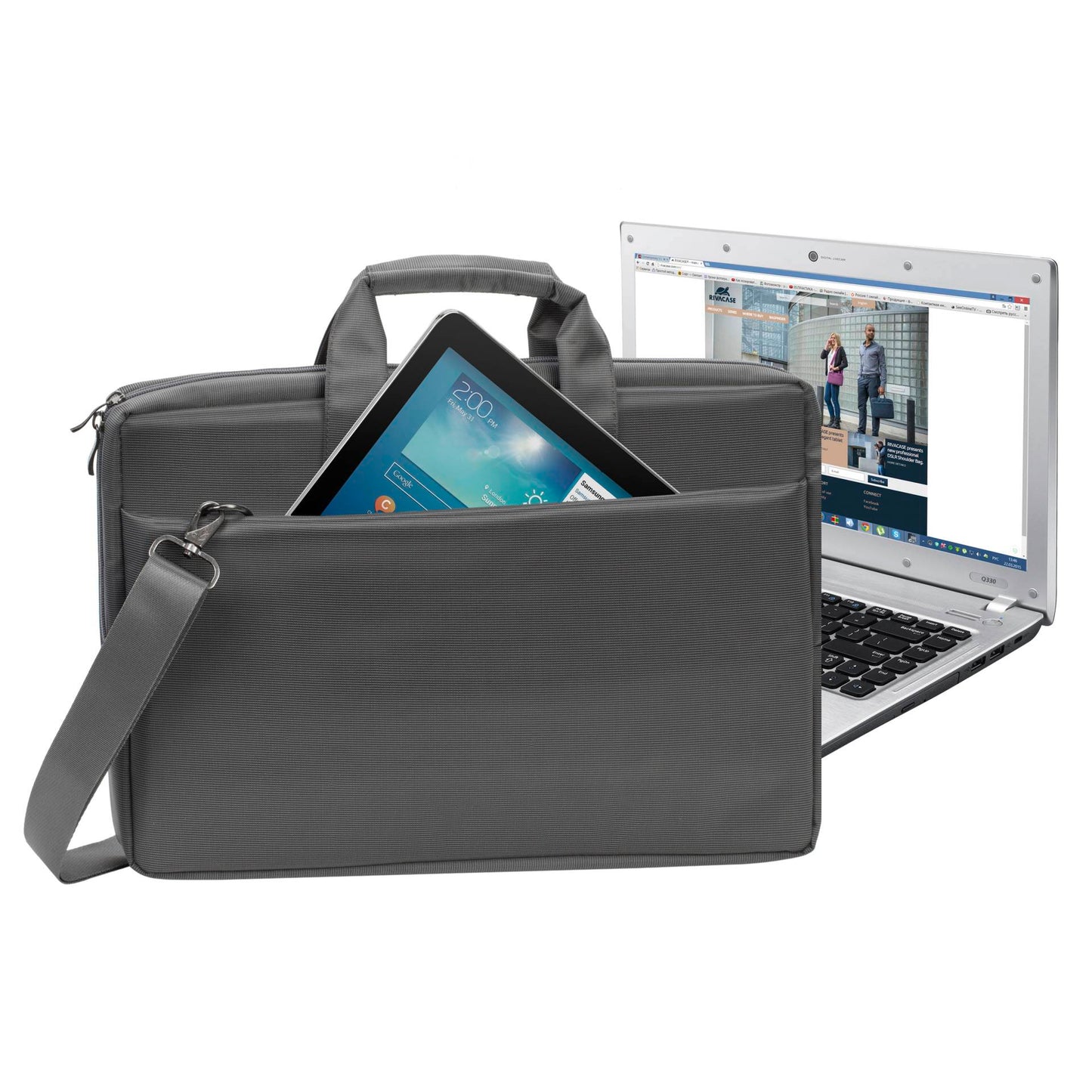 Rivacase 8251 Laptop Bag 17,3  grey