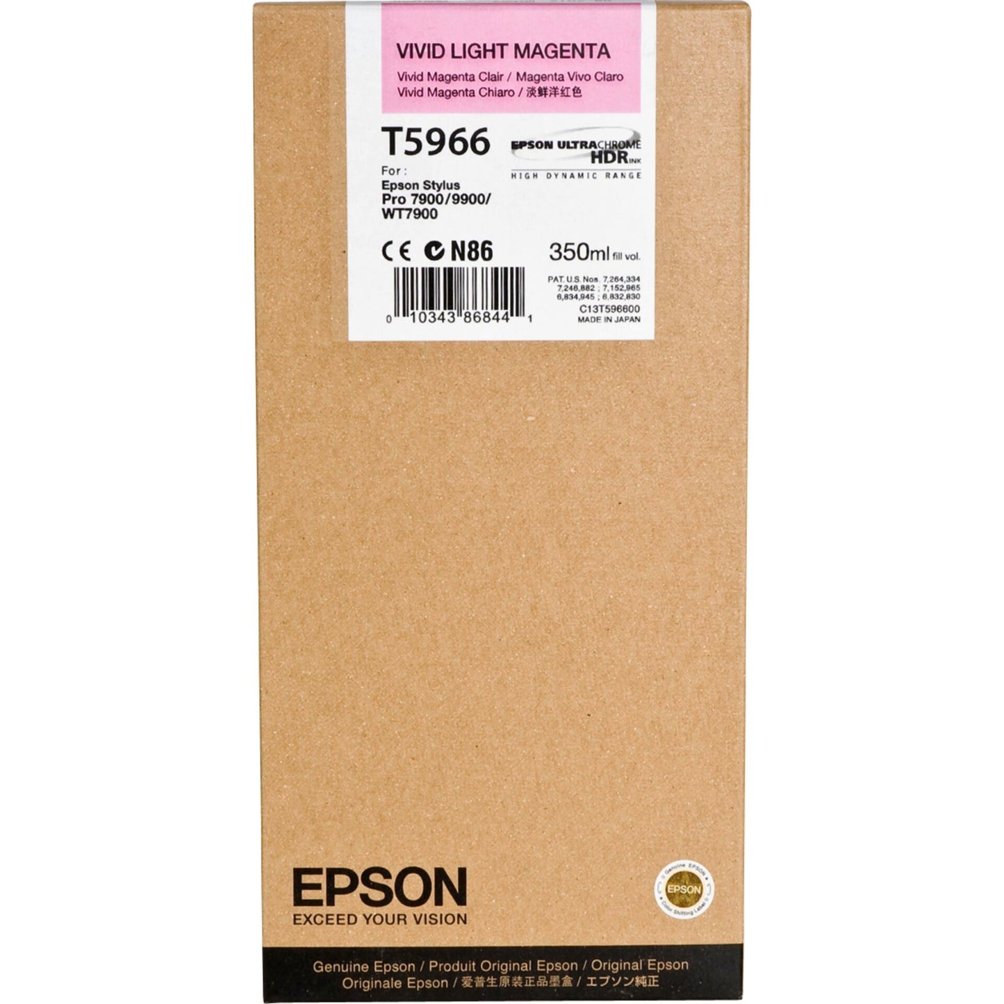 Epson ink cartridge vivid light magenta T 596 350 ml T 5966