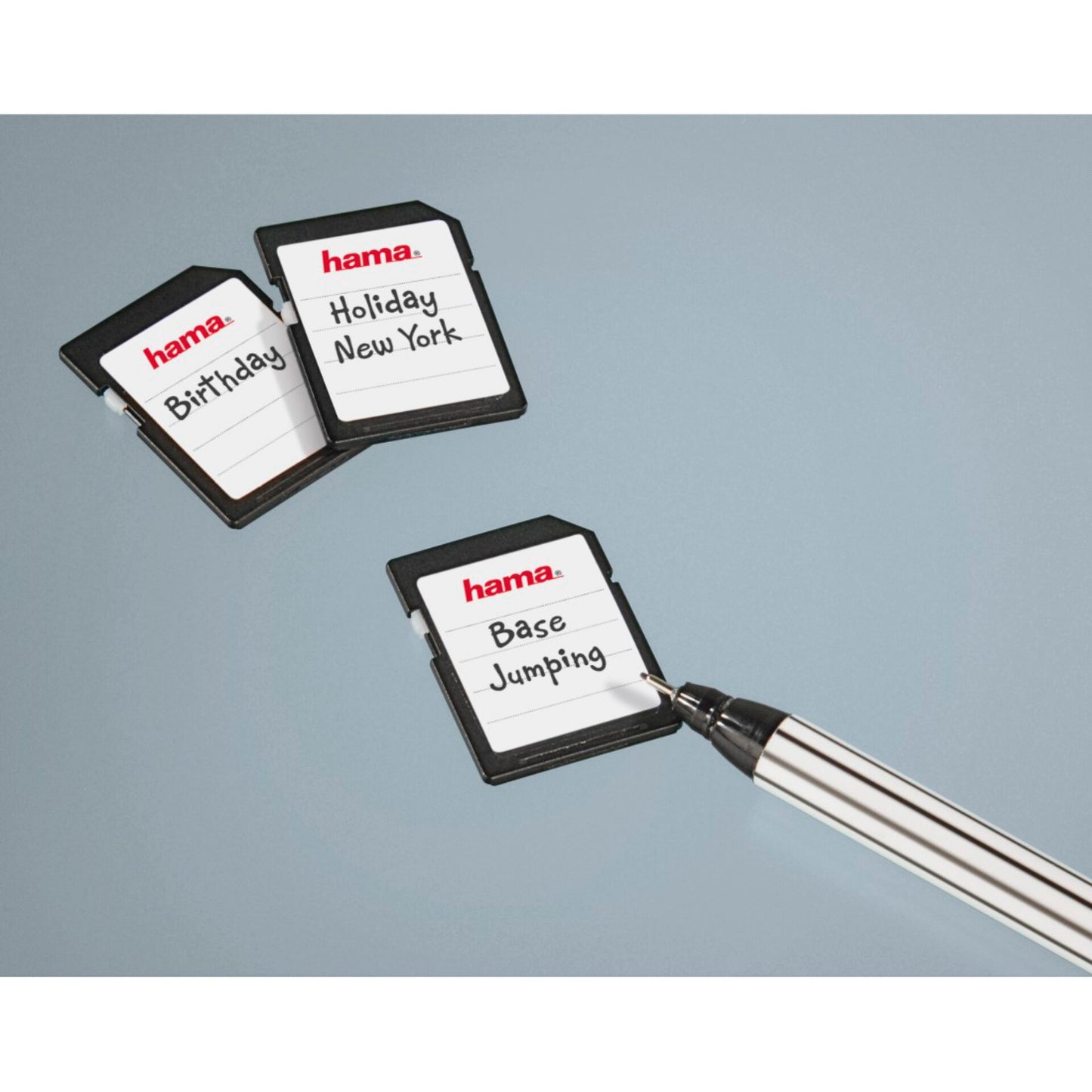 Hama Memory Card Labels 18 pieces, black/white 95916