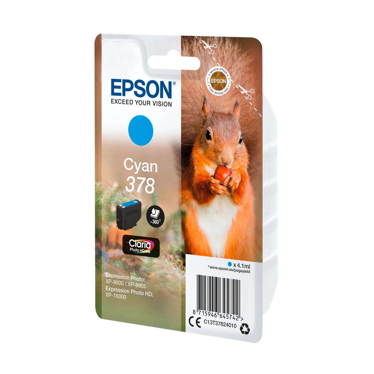 Epson ink cartridge cyan Claria Photo HD 378 T 3782