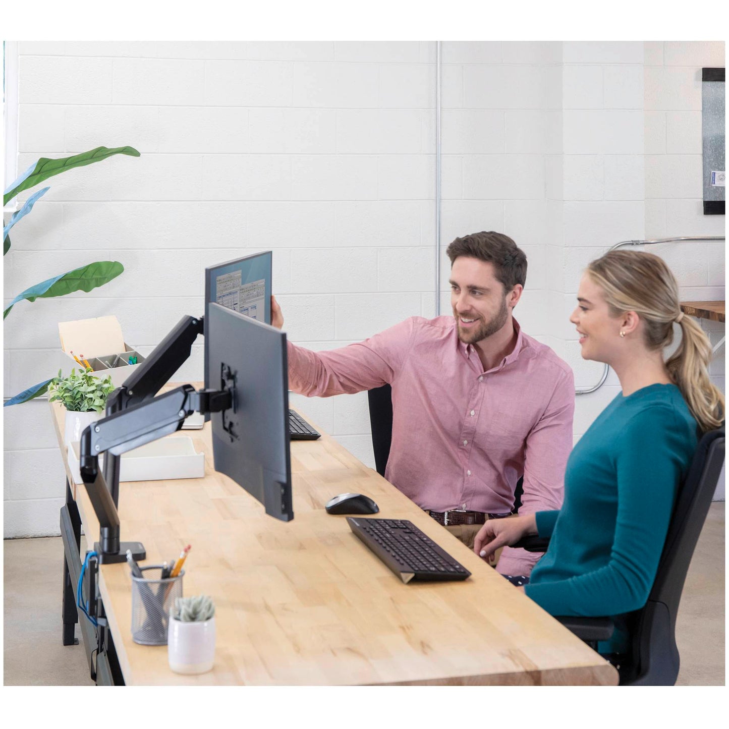 Fellowes Platinum Series Double Monitorarm black