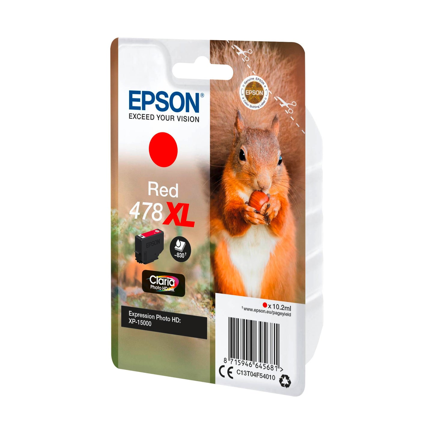 Epson ink cartridge red Claria Photo HD 478 XL T 04F5