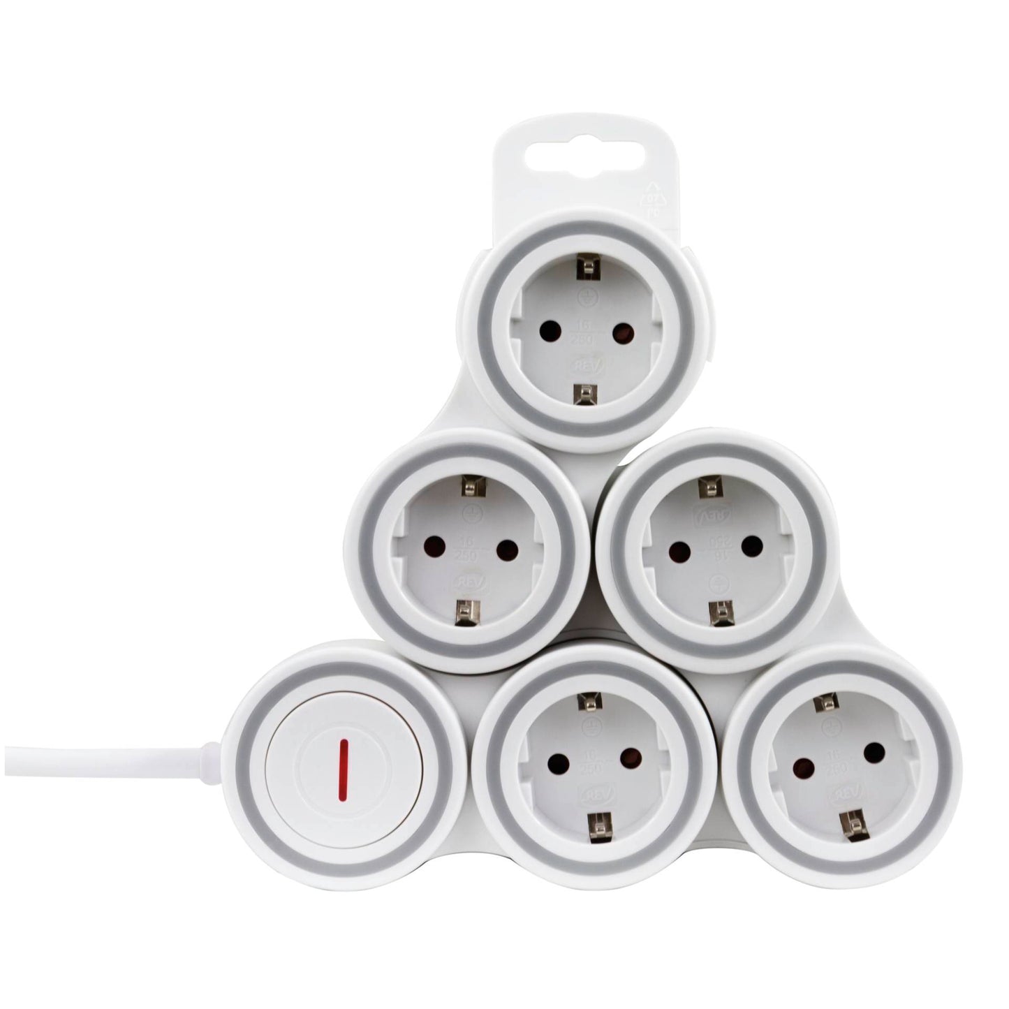 REV Power Socket Strip Supraflex white, 1,4m Extension 0015520115