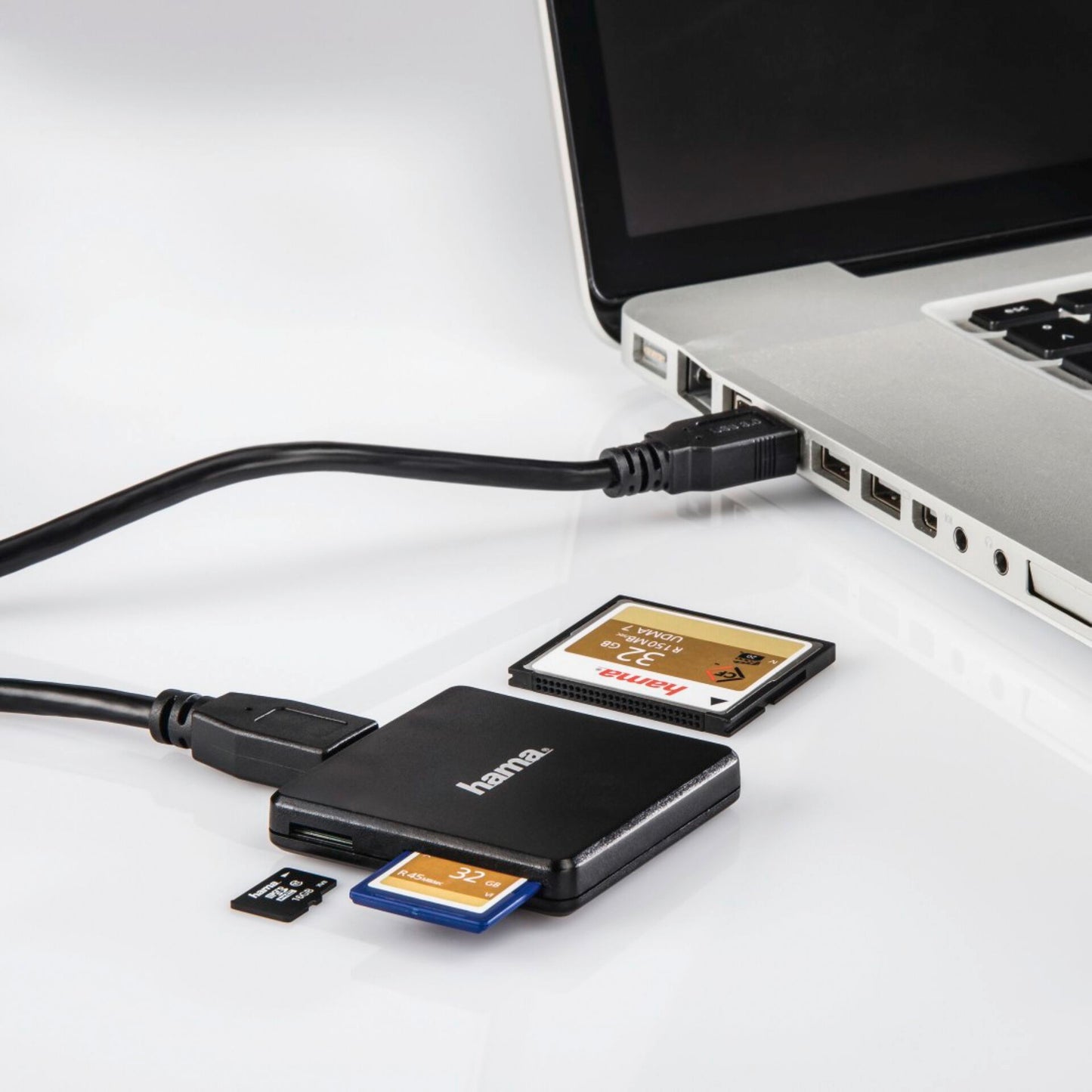 Hama USB-3.0 Multi Card Reader SD MicroSD CF black