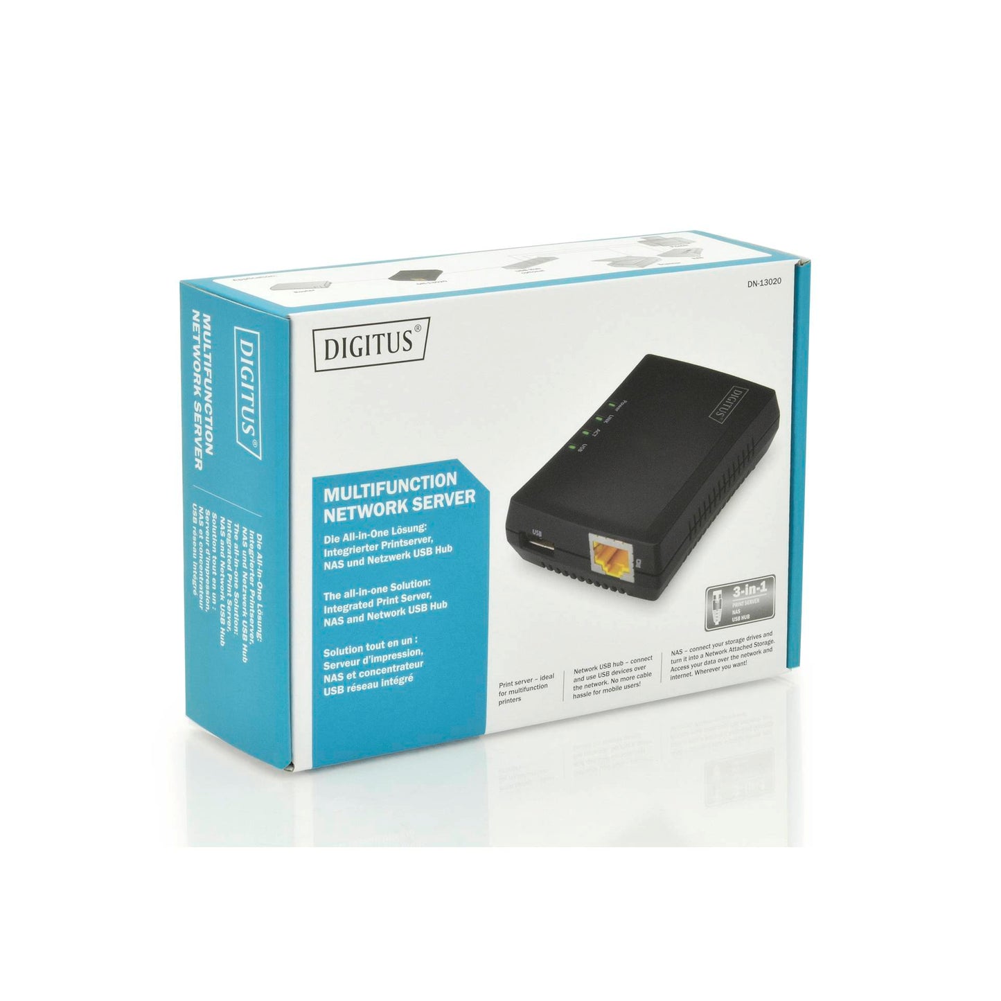 DIGITUS 1-Port USB 2.0 Multifunction Network Server