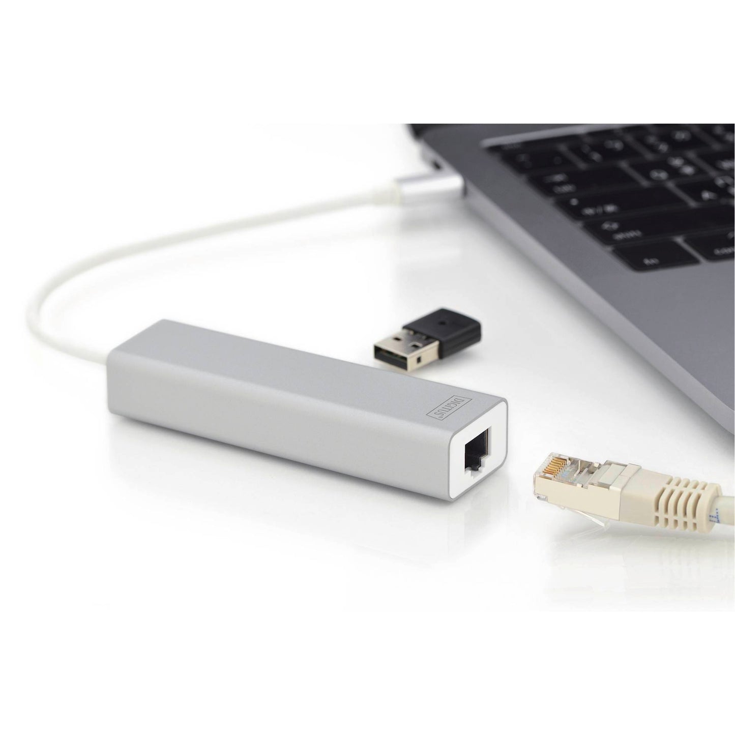 DIGITUS USB Typ-C 3.0 3-Port Hub with Gigabit Ethernet DA-70255