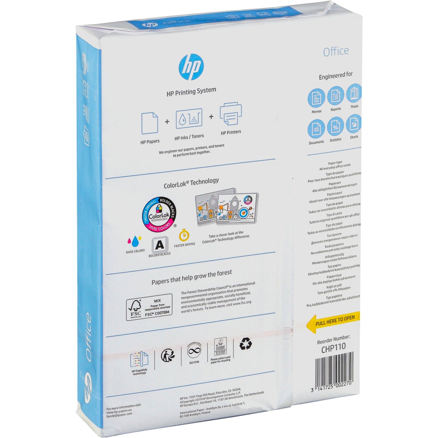 HP Office white CHP 110 A 4, 80 g, 500 Sheets