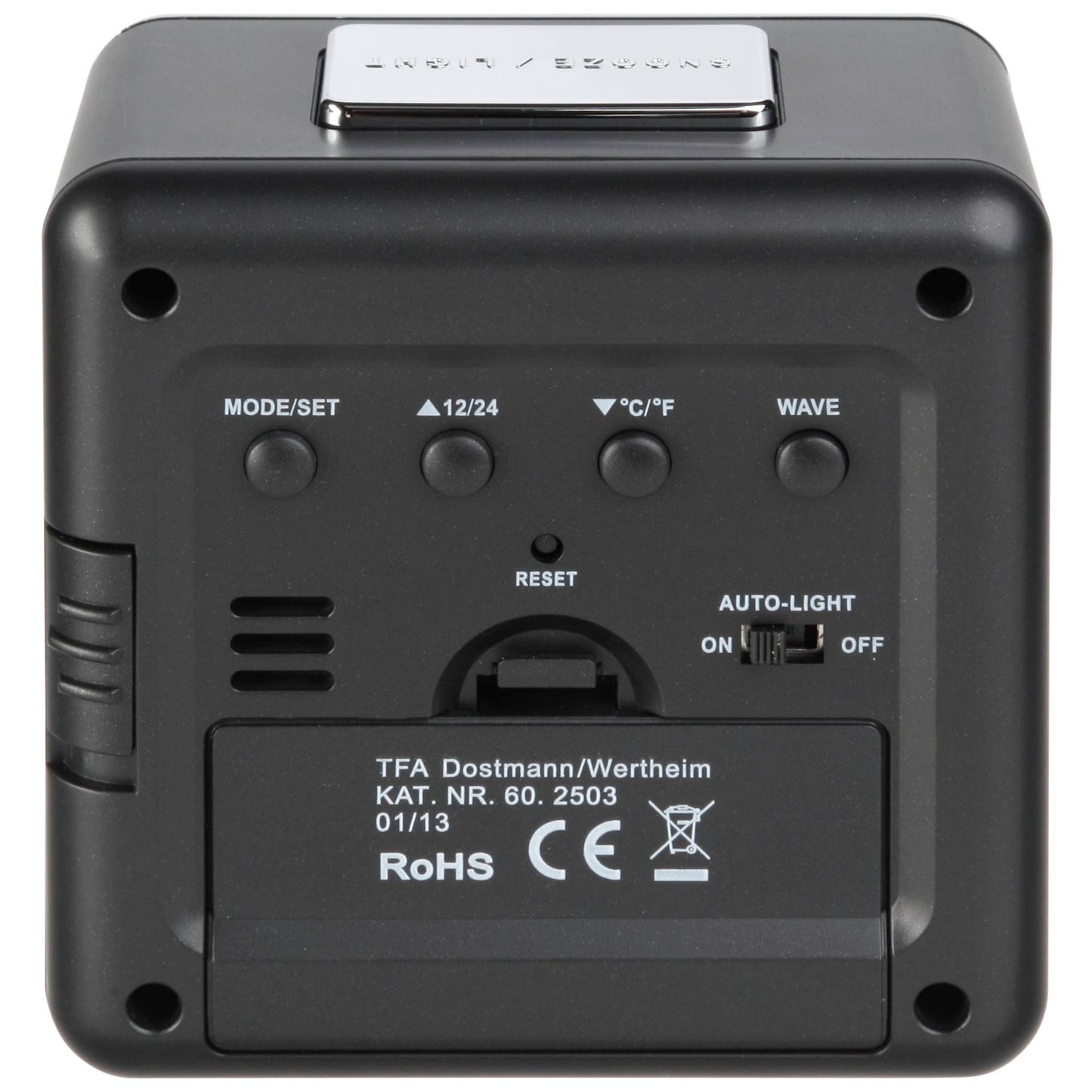 TFA 60.2503 radio controlled alarm clock with temprature