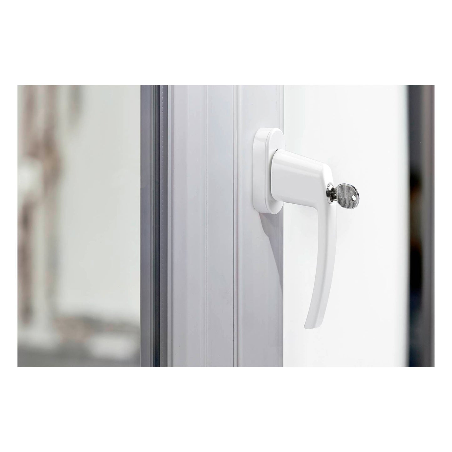Olympia FGS 100 Window Handle with Lock white