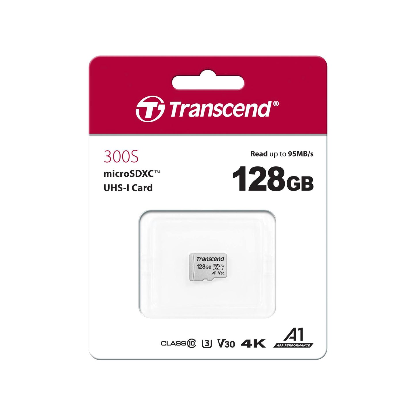 Transcend microSDXC 300S 128GB Class 10 UHS-I U3 V30 A1