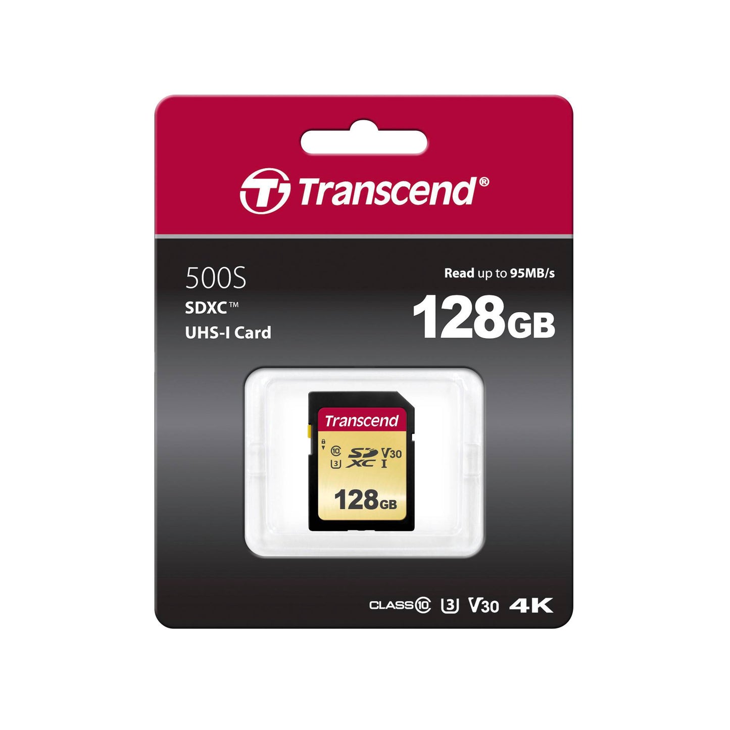 Transcend SDXC 500S 128GB Class 10 UHS-I U3 V30