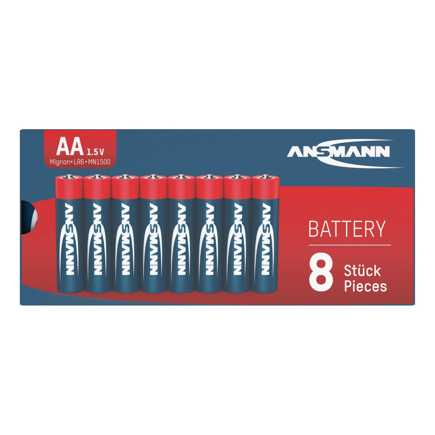 1x8 Ansmann Alkaline Mignon AA LR 6 red-line