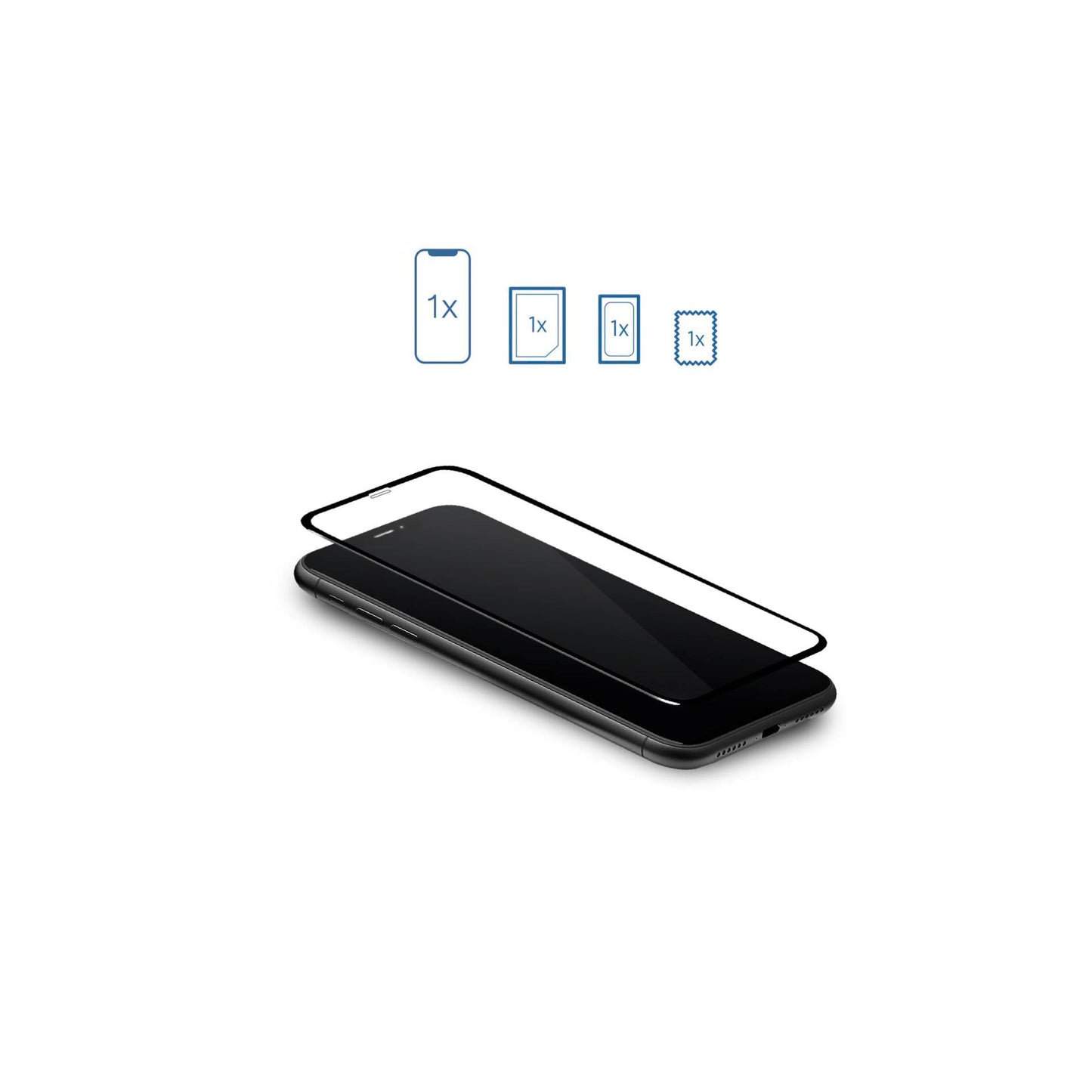 Woodcessories 3D Black Frame Premium Glass iPhone X/Xs/11 Pro
