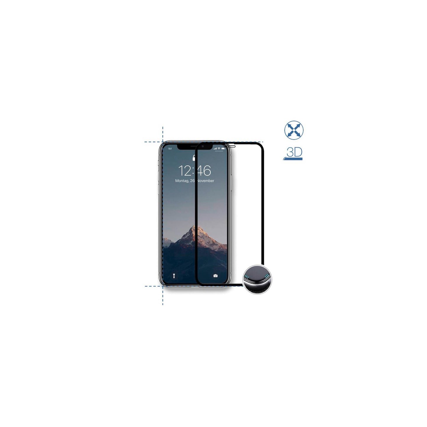Woodcessories 3D Black Frame Premium Glass iPhone Xr / 11