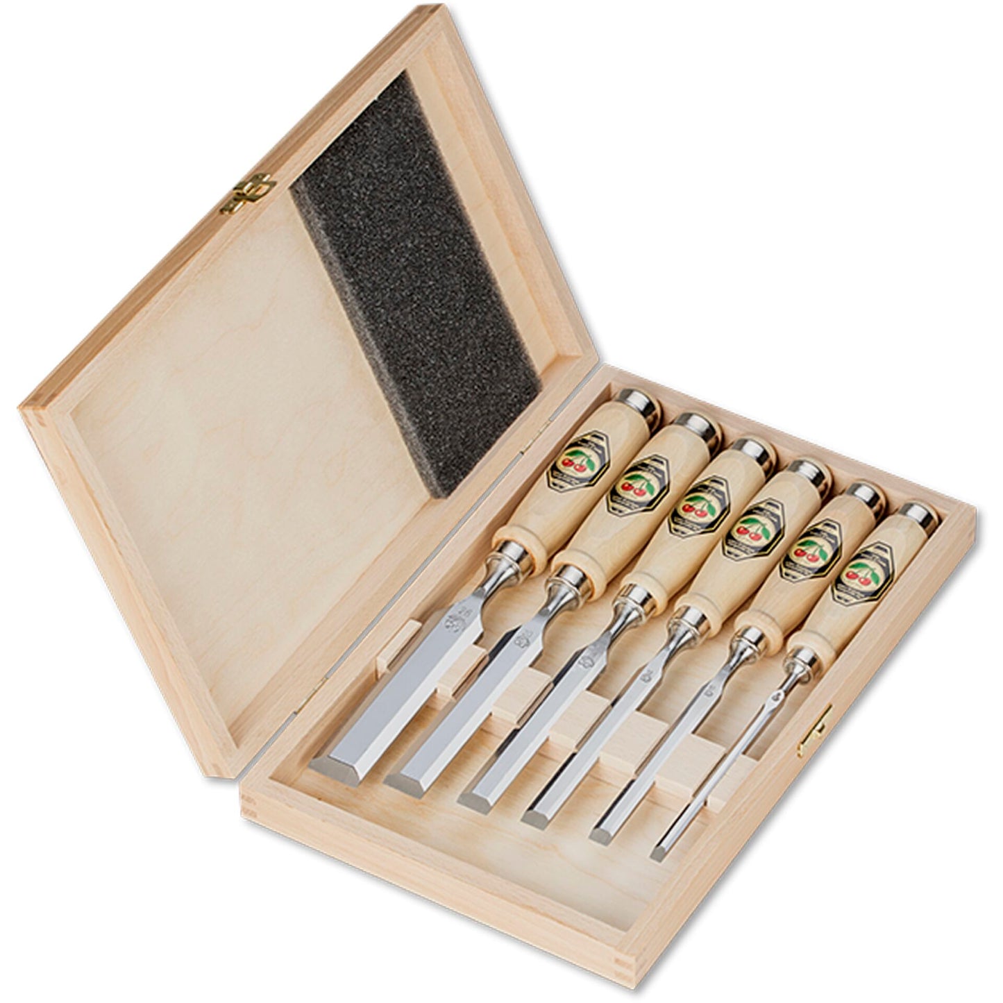 Kirschen Firmer Chisel Set 6pcs 1101 HK in wooden box 1101000