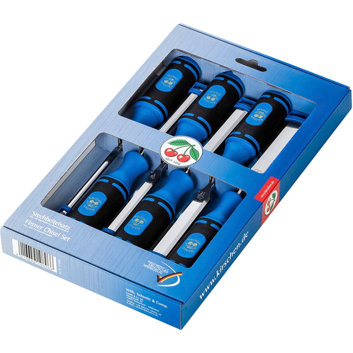 Kirschen Firmer Chisel Set 6pcs 1118 SB in display box 1118000