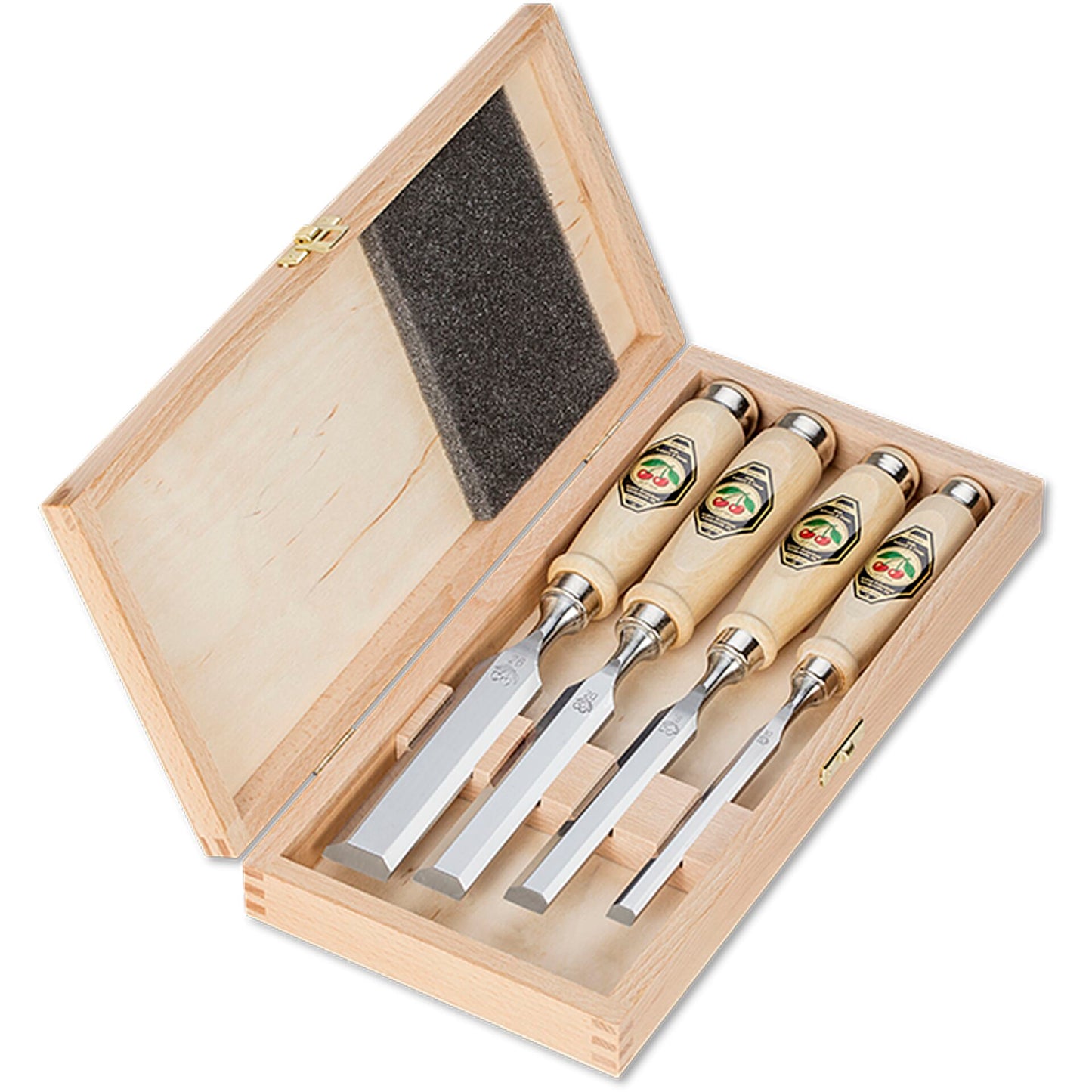 Kirschen Firmer Chisel Set 4pcs 1141 HK in Wooden Box 1141000