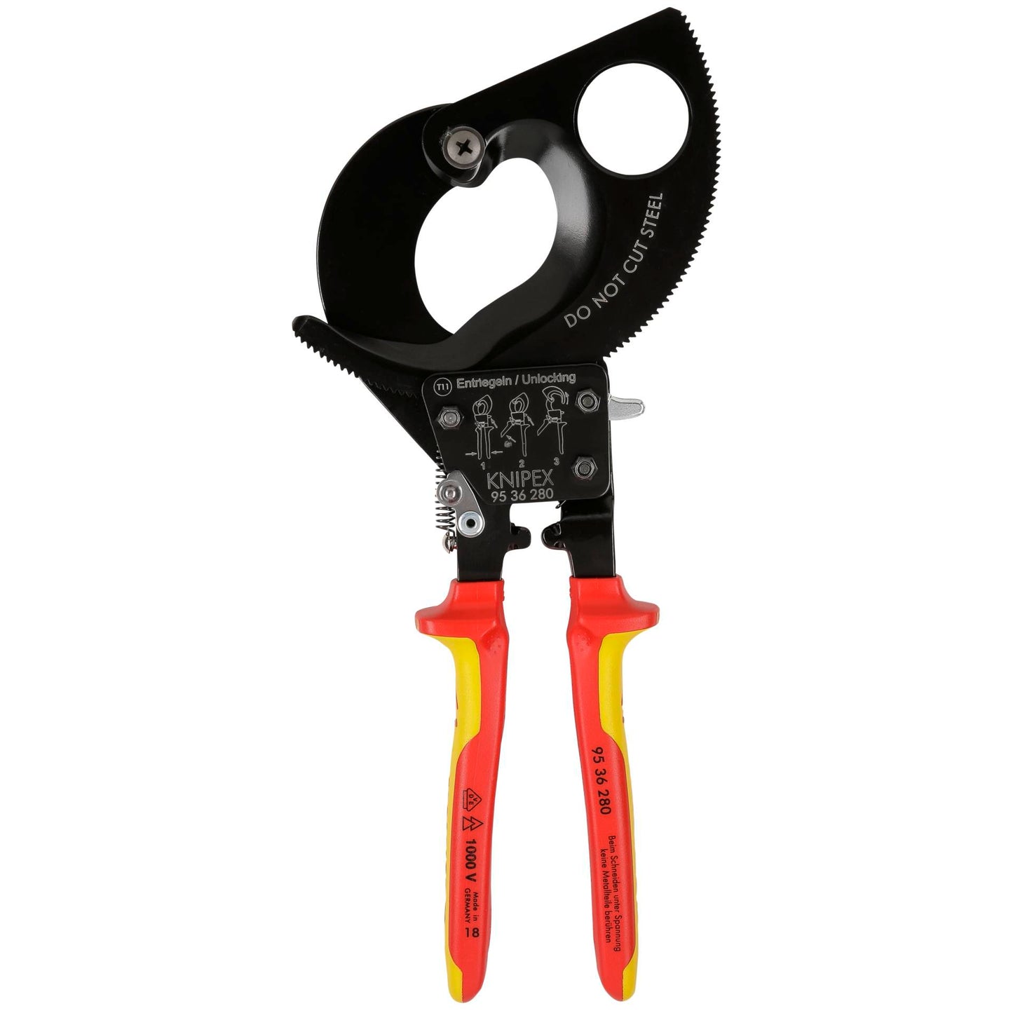 KNIPEX Cable Cutter 280 mm ratchet action