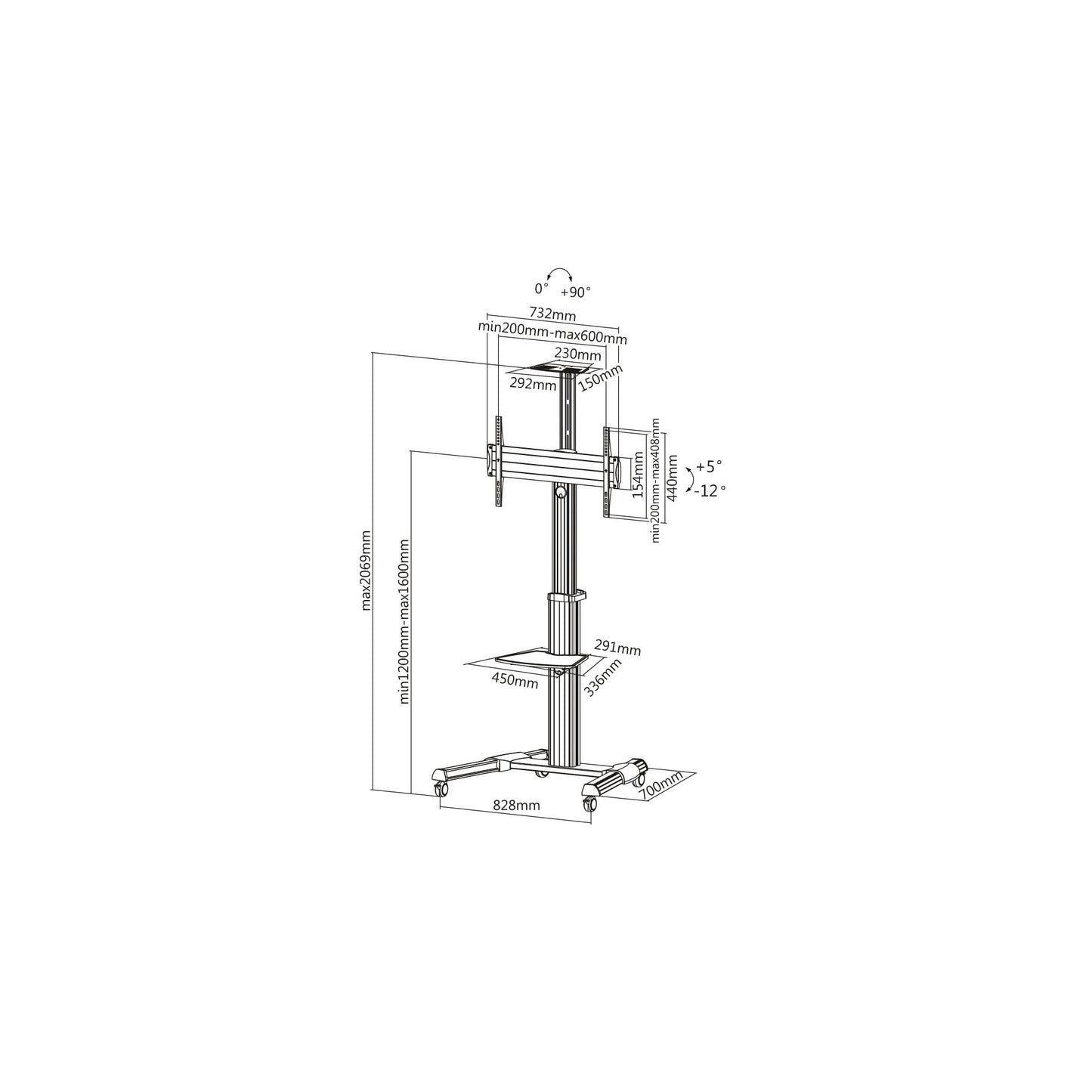 Reflecta TV Stand 70VC-Shelf