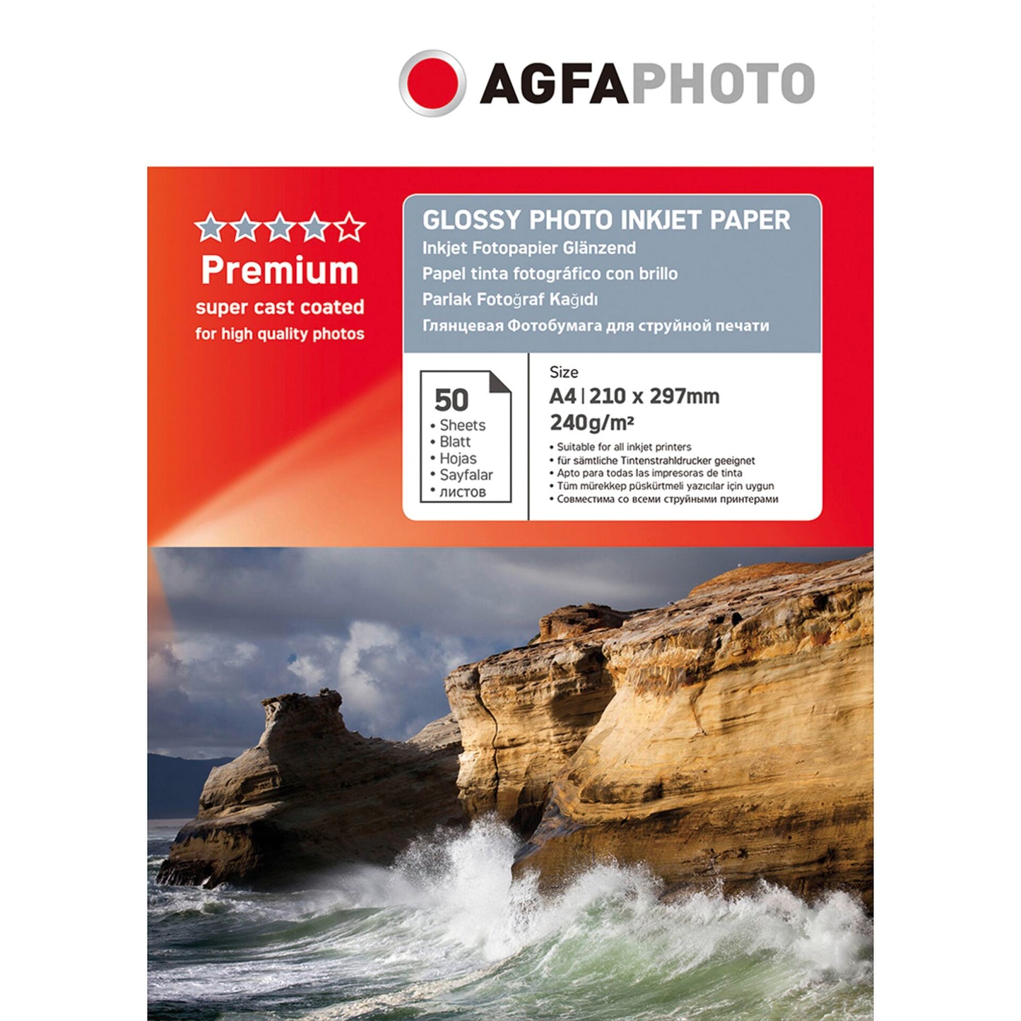 AgfaPhoto Premium Glossy Photo Paper 240 g A 4 50 Sheets