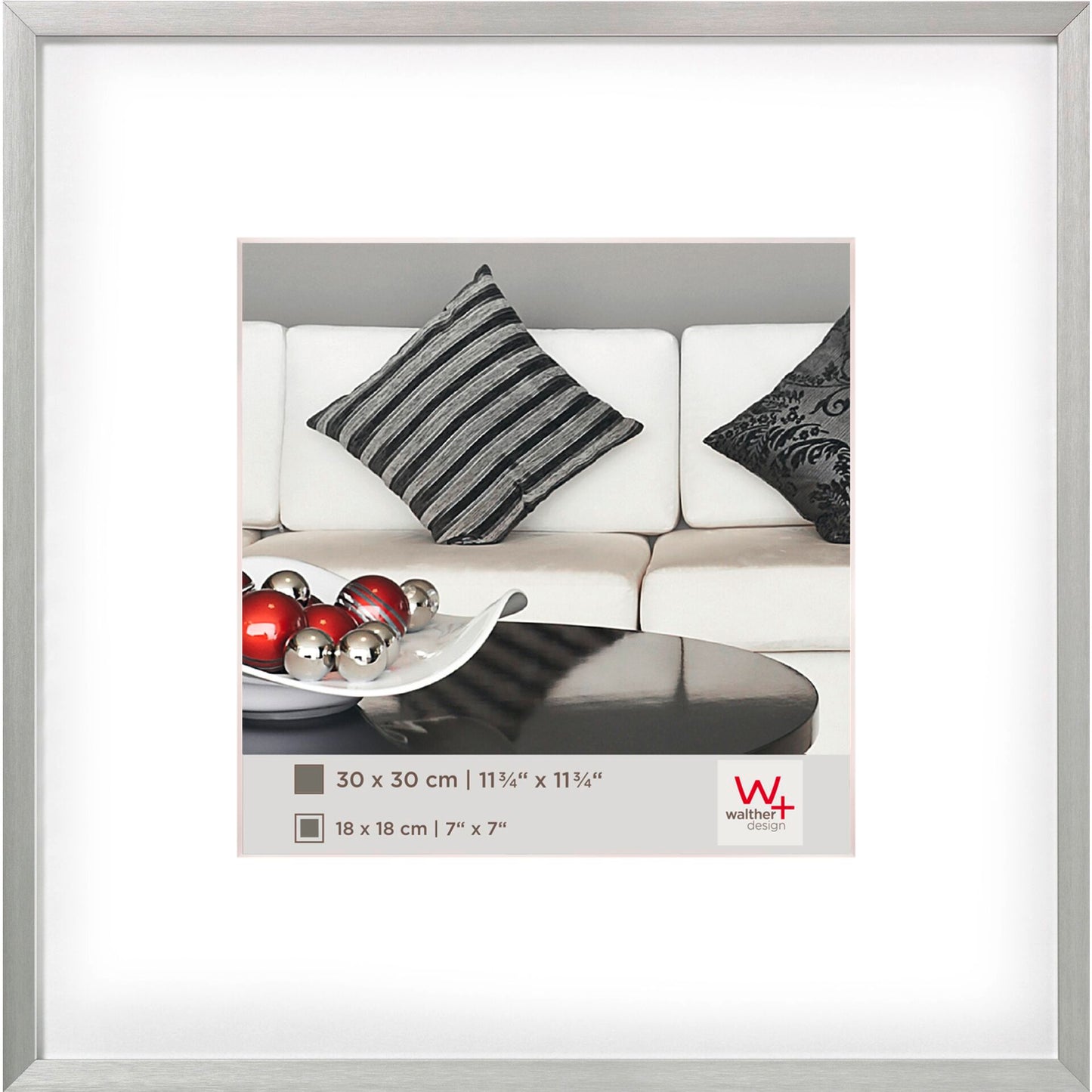 Walther Chair 30x30 Aluminum silver AJ330S