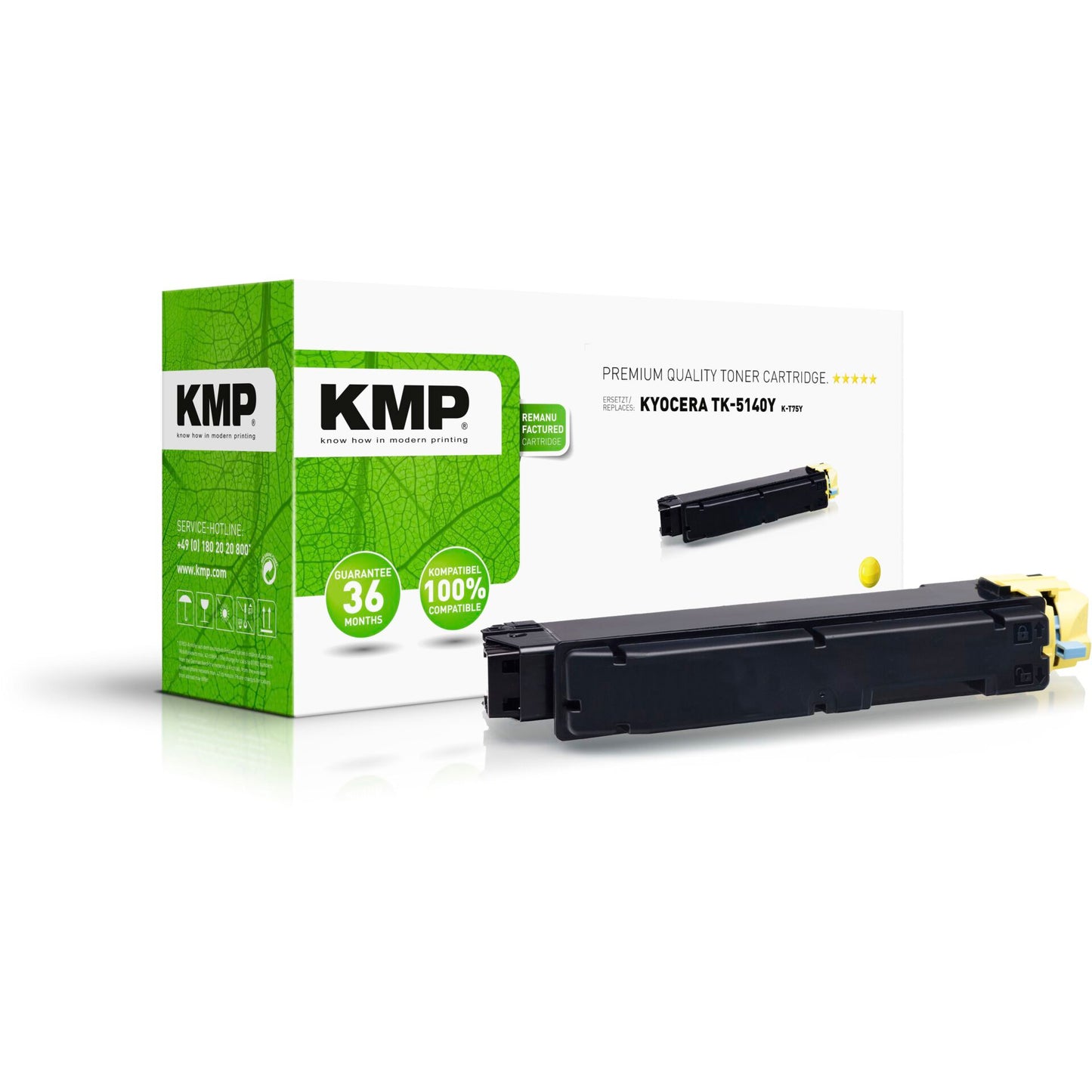 KMP K-T75 Y Toner yellow compatible w. Kyocera TK-5140 Y