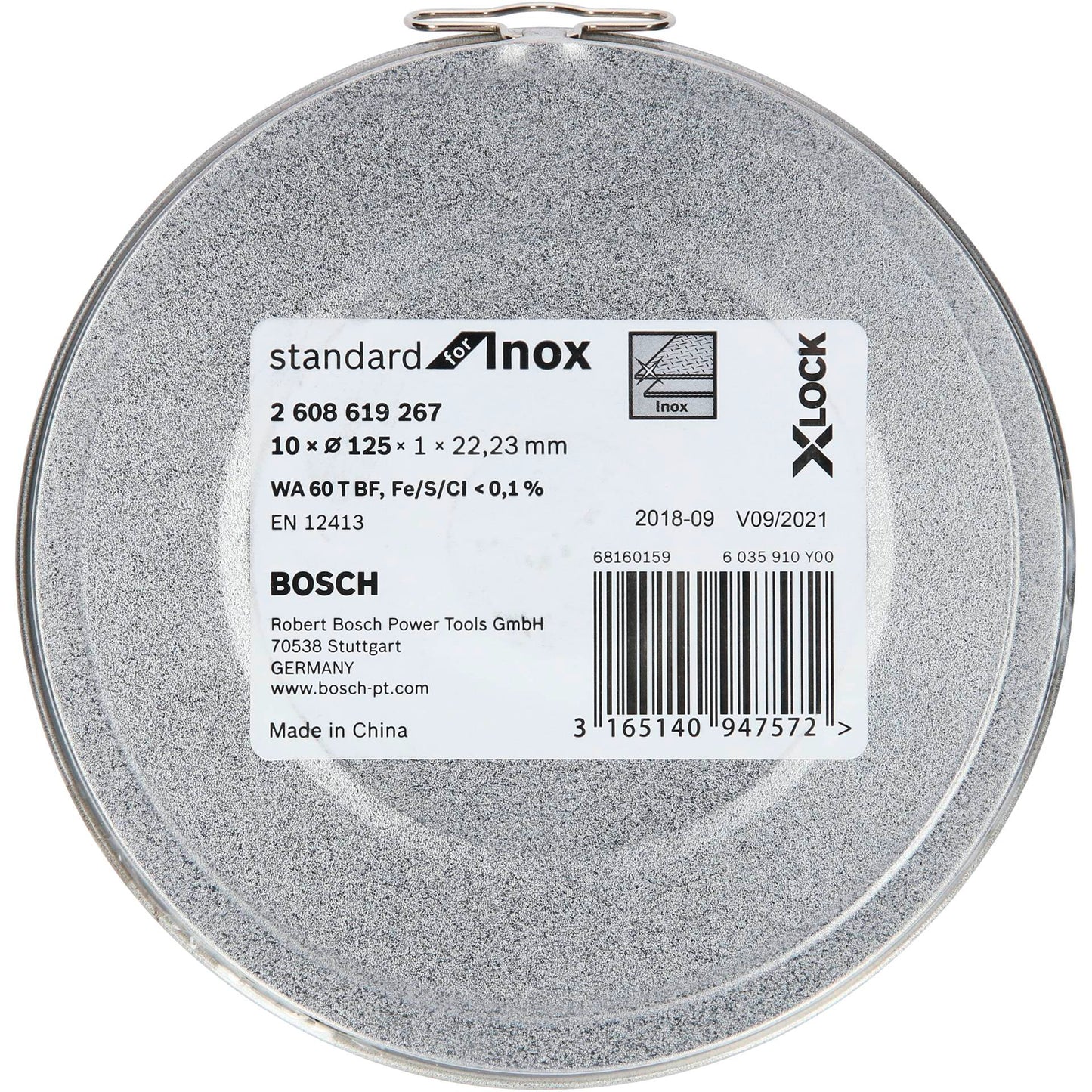 Bosch X-LOCK Cutting Disc Set 10x125x1mm Std Inox