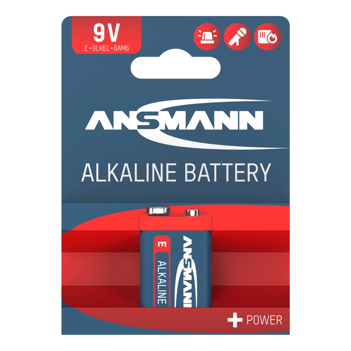1 Ansmann Alkaline 9V block red-line
