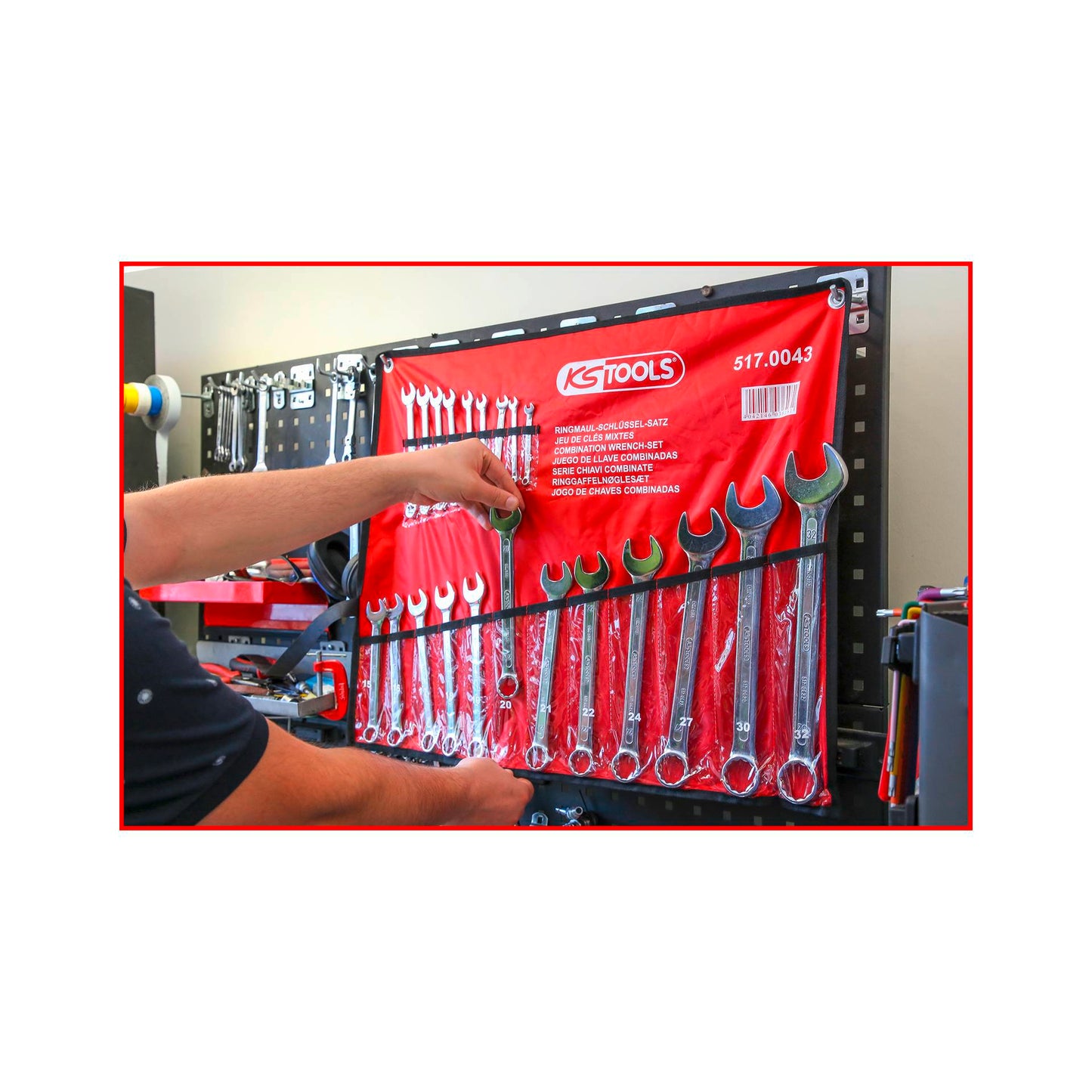 KS Tools Ring Spanner-Set angled 21-pieces 6-32mm 517.0043