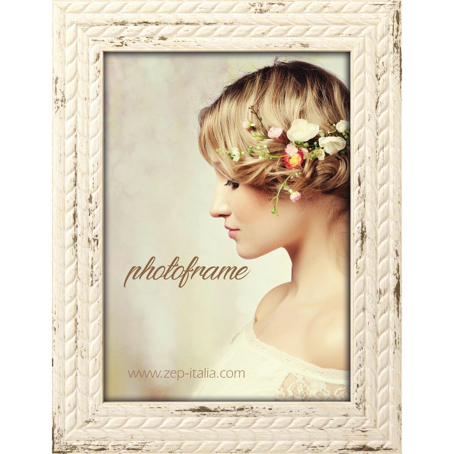 ZEP Livia White 13x18 Resin Portrait YT257W