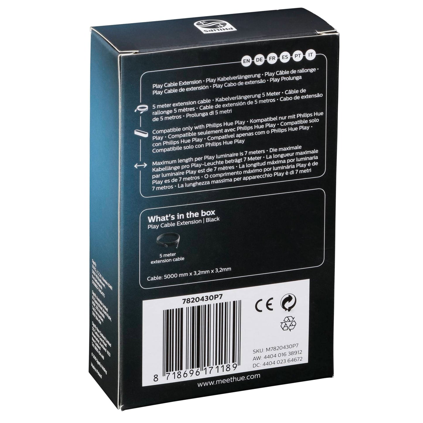 Philips Hue Play Extension Cable 5m