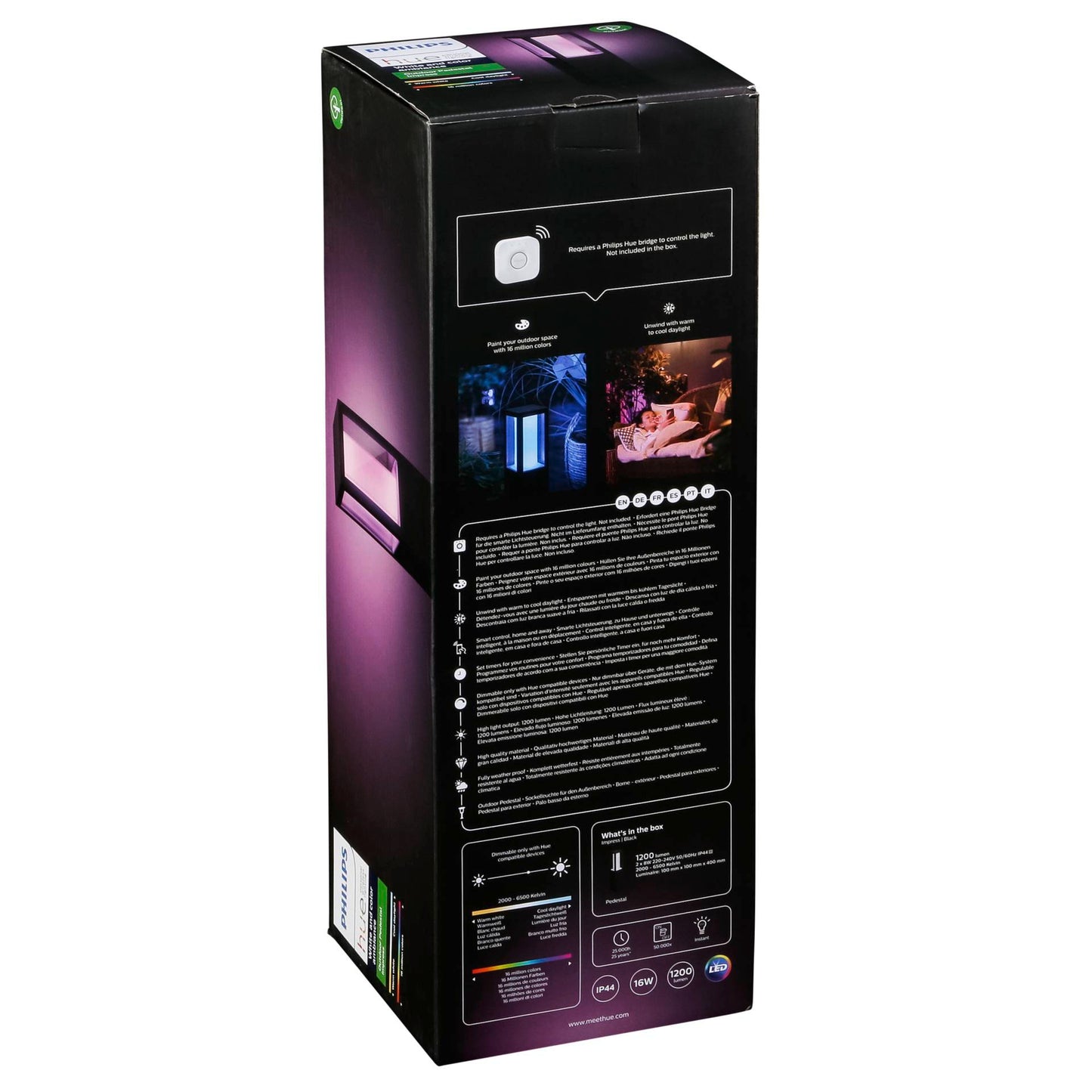 Philips Hue Impress LED pedestal light black