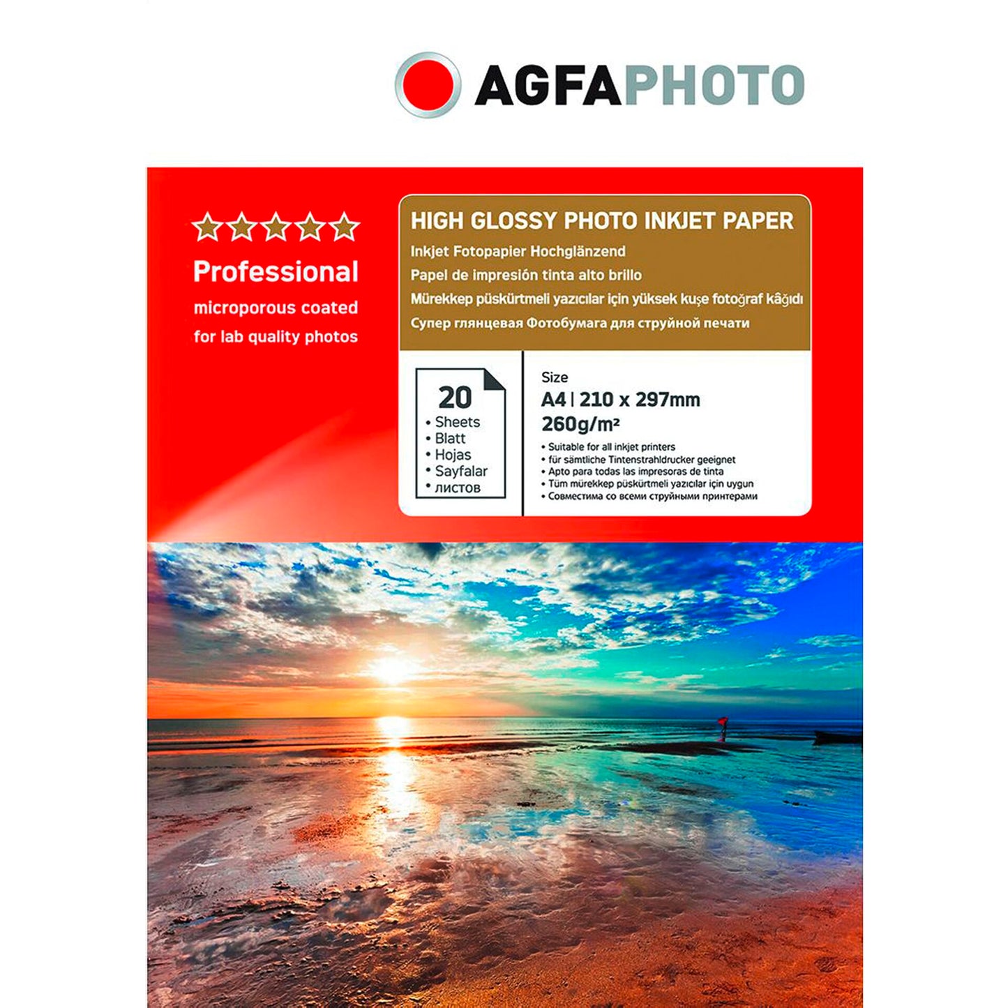 AgfaPhoto Professional Photo Paper High Gloss 260 g A 4 20 Bl