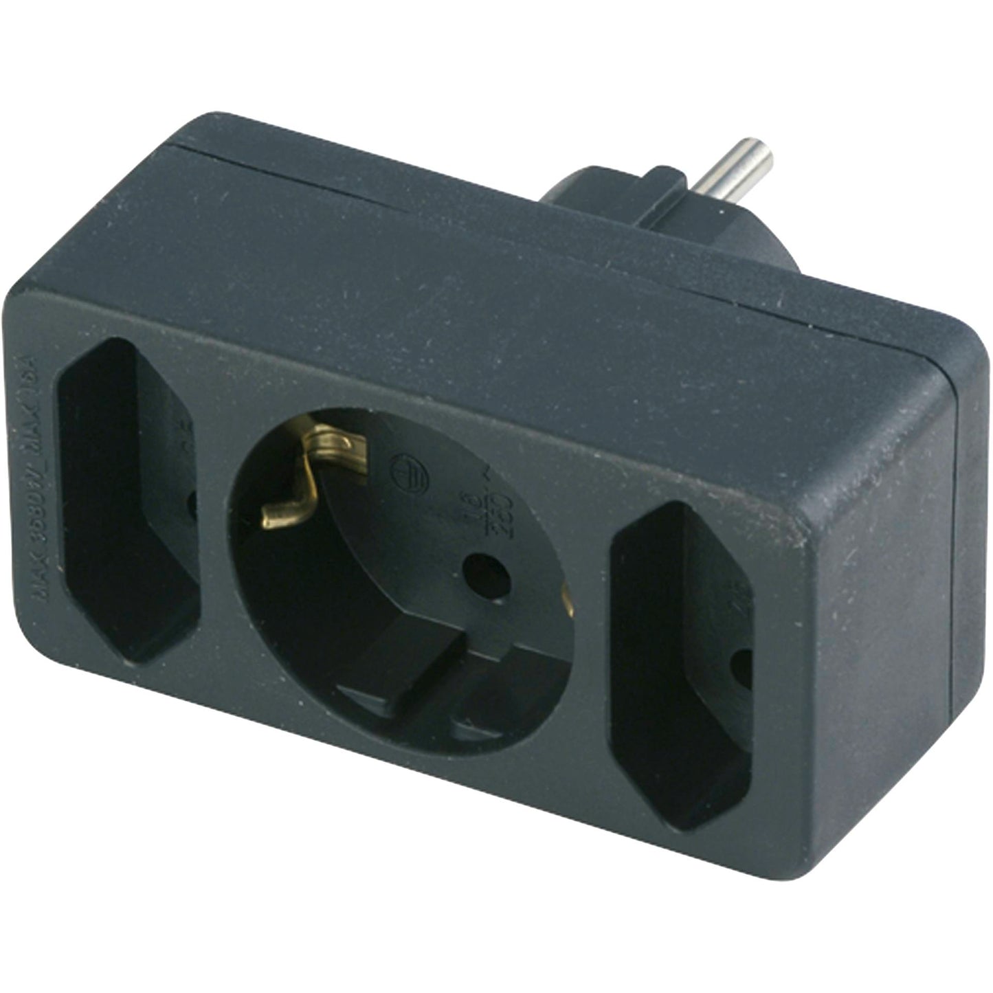 REV transition plug 2-fold + 1 Safety contact black