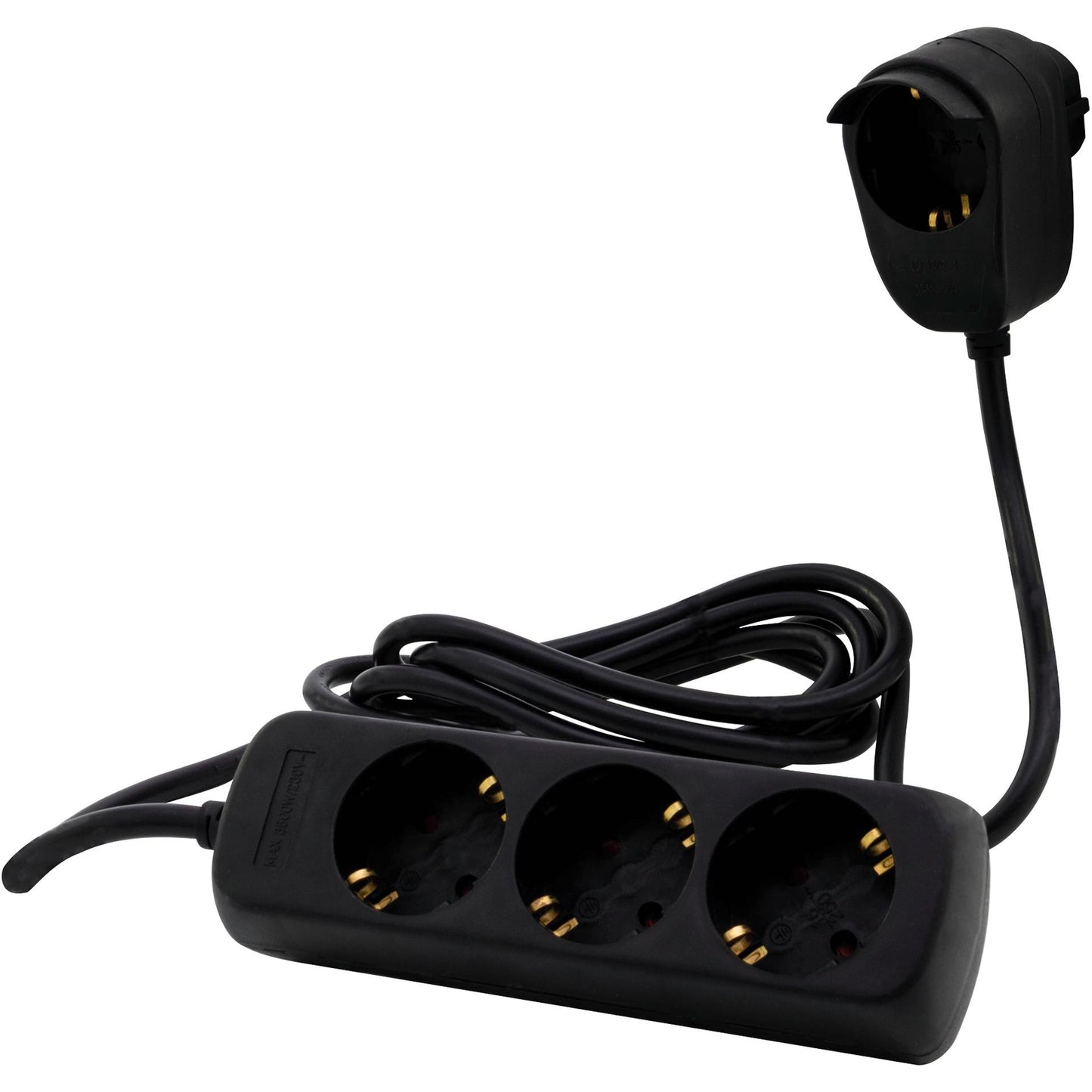 REV Multiple Socket Outlet 3+1-fold 2m black Powersplit