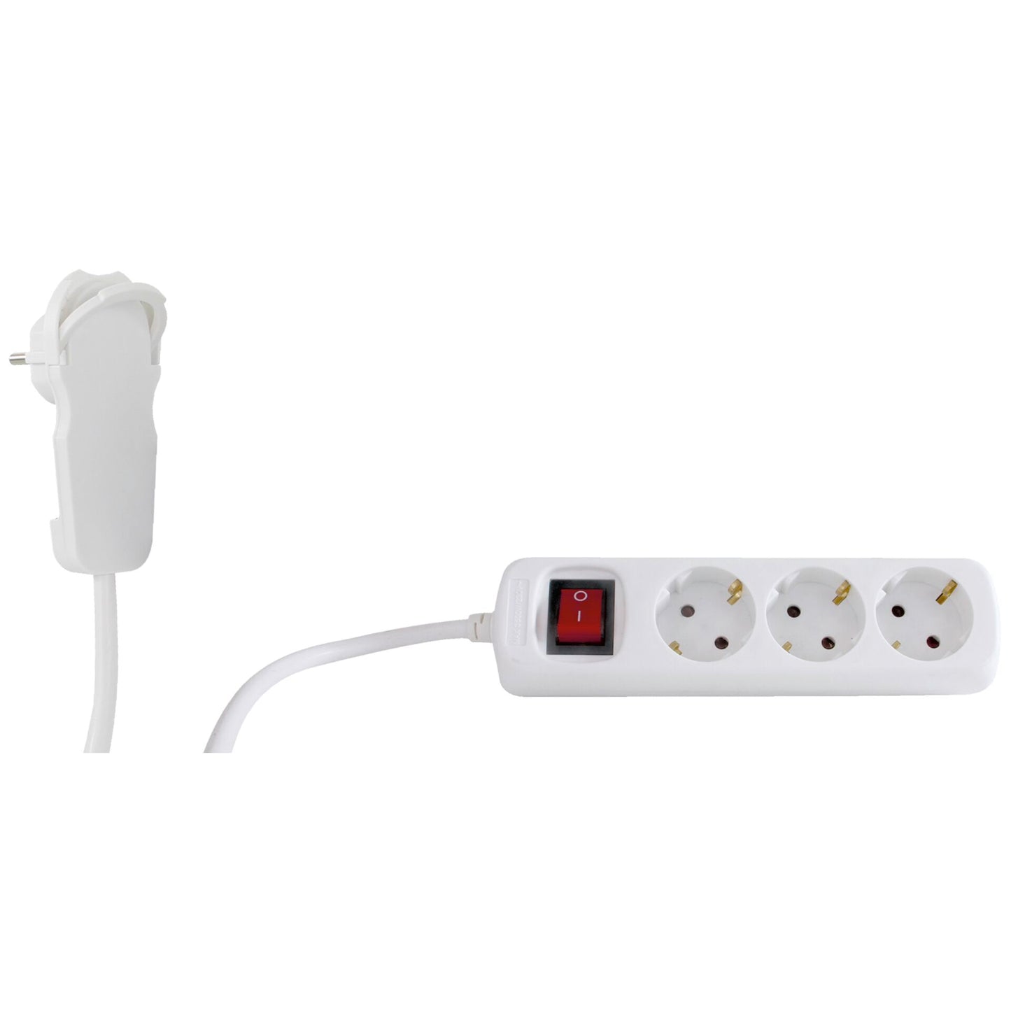 REV Multiple Socket Outlet 3-fold 5m white + switch