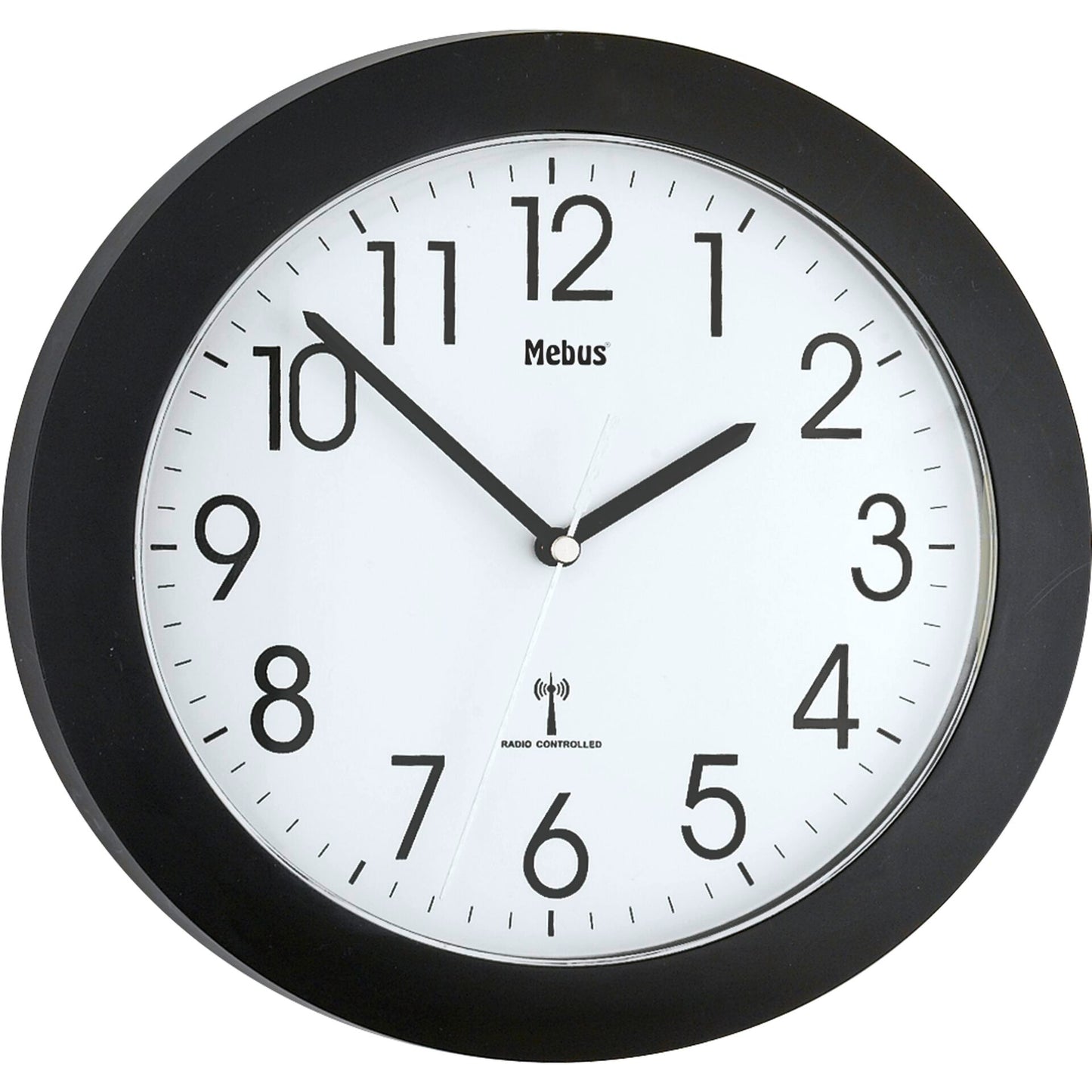 Mebus 52450 wireless wall clock black