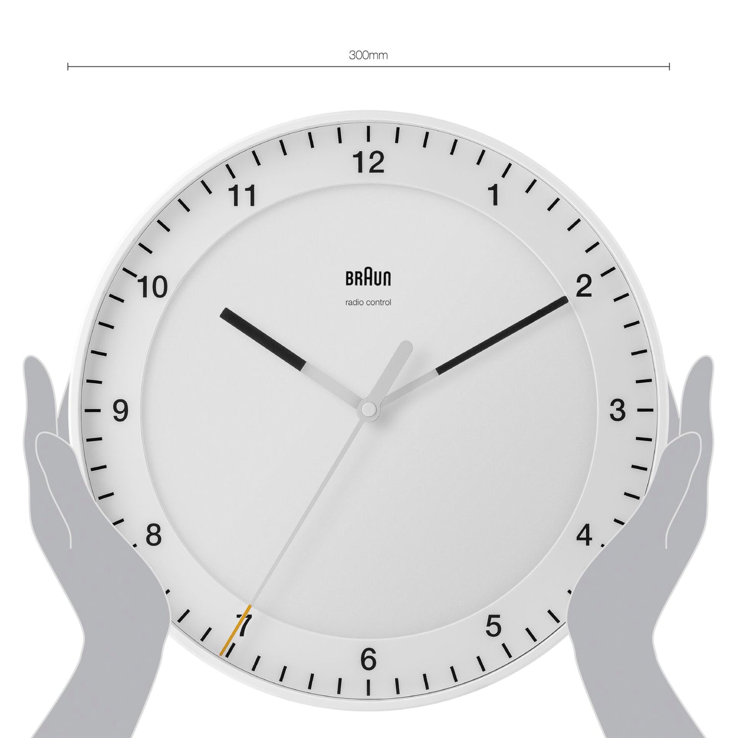Braun BC 17 W-DCF radio wall clock white