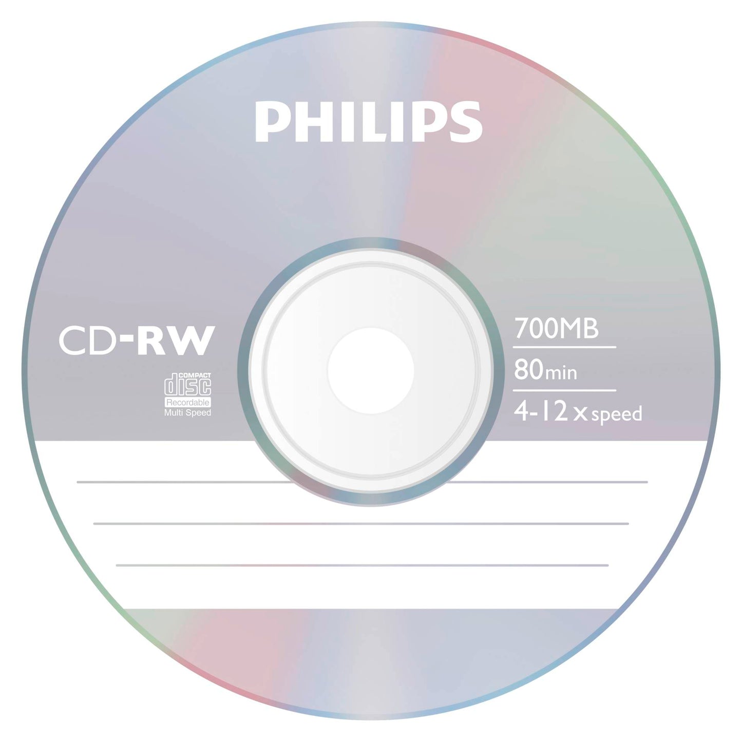 1x10 Philips CD-RW 80Min 700MB 4-12x JC